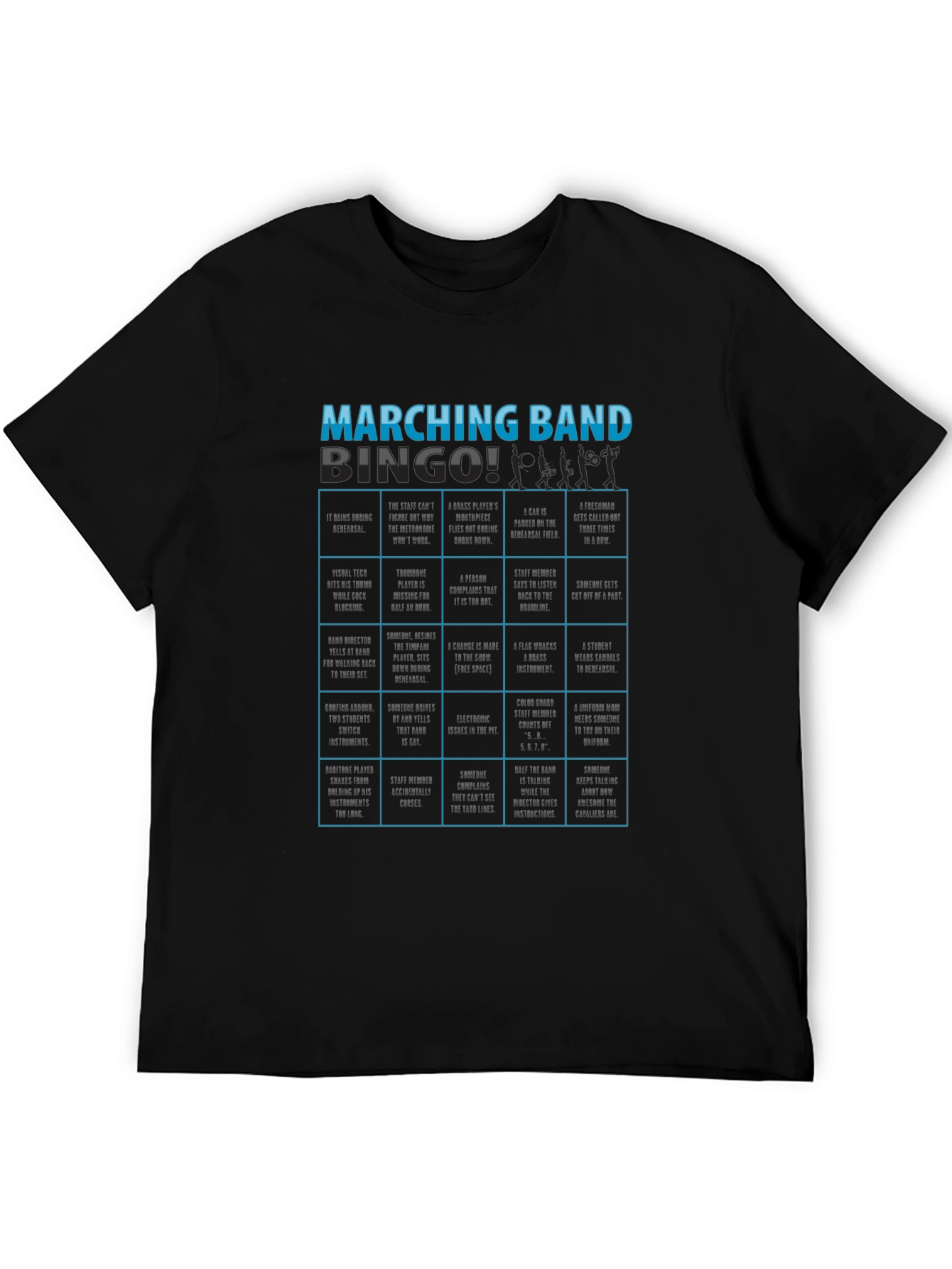 Marching Band Bingo T-Shirt - Unique Design
