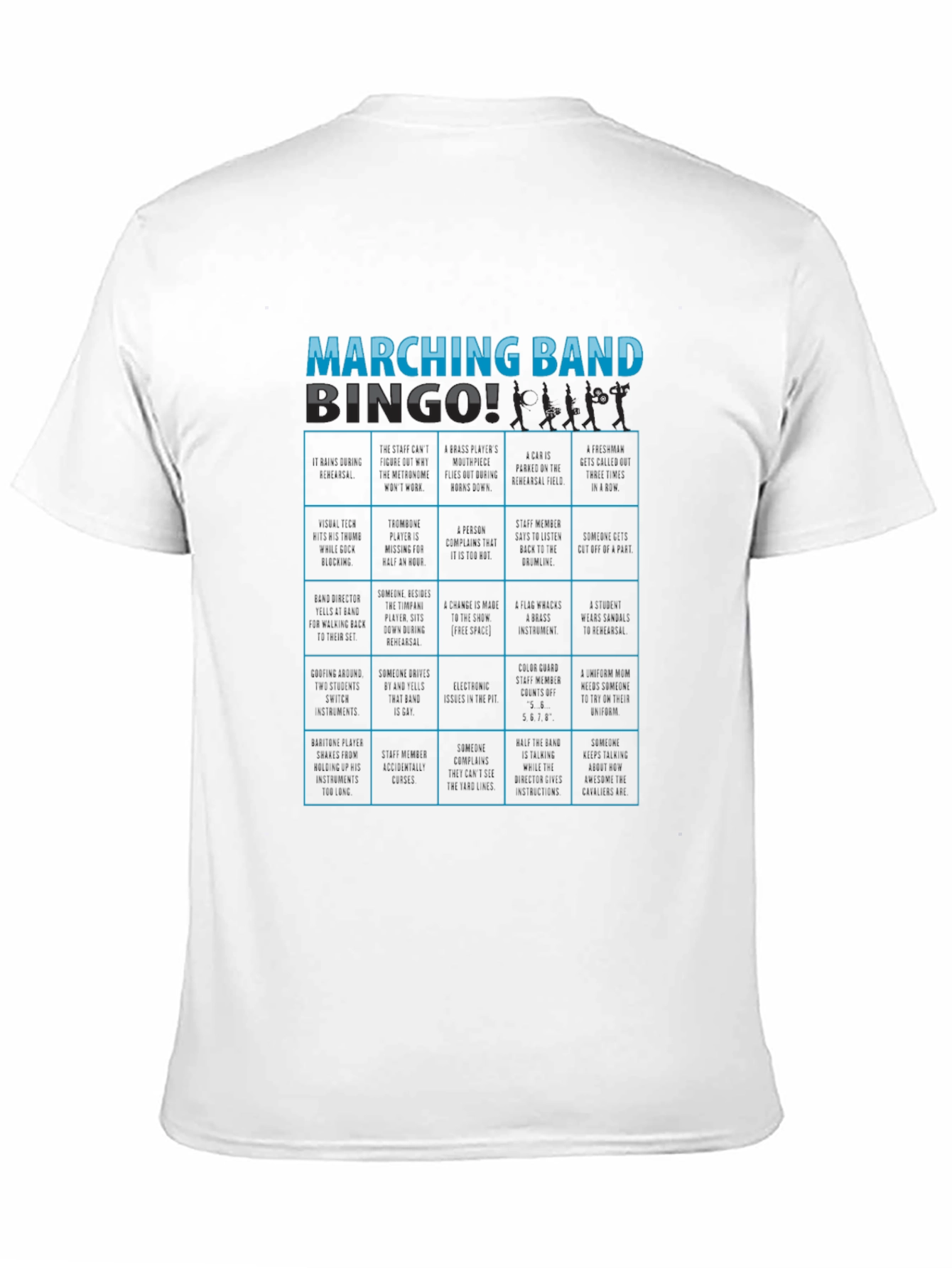 Marching Band Bingo T-Shirt - Unique Design