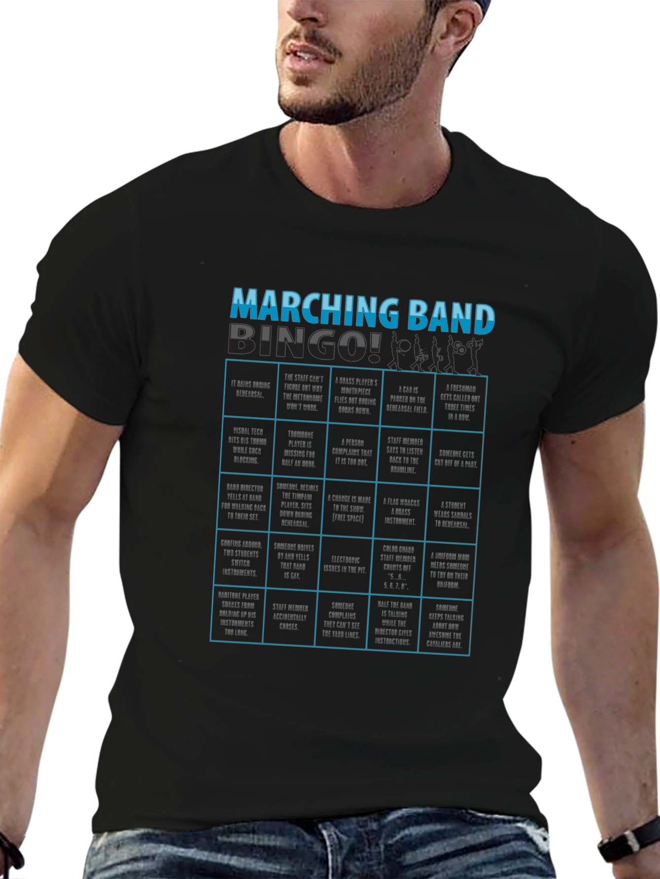 Marching Band Bingo T-Shirt - Unique Design