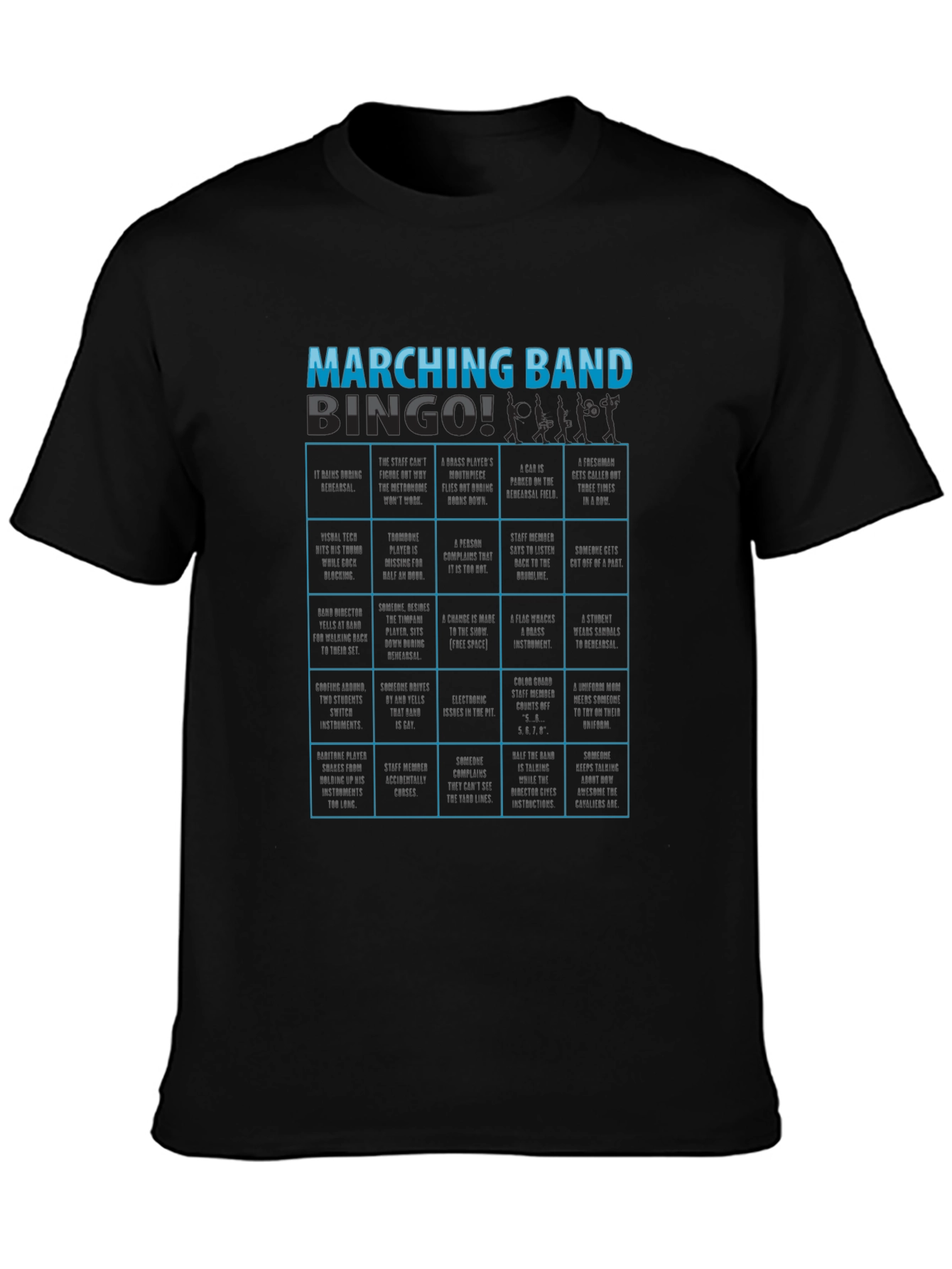 Marching Band Bingo T-Shirt - Unique Design
