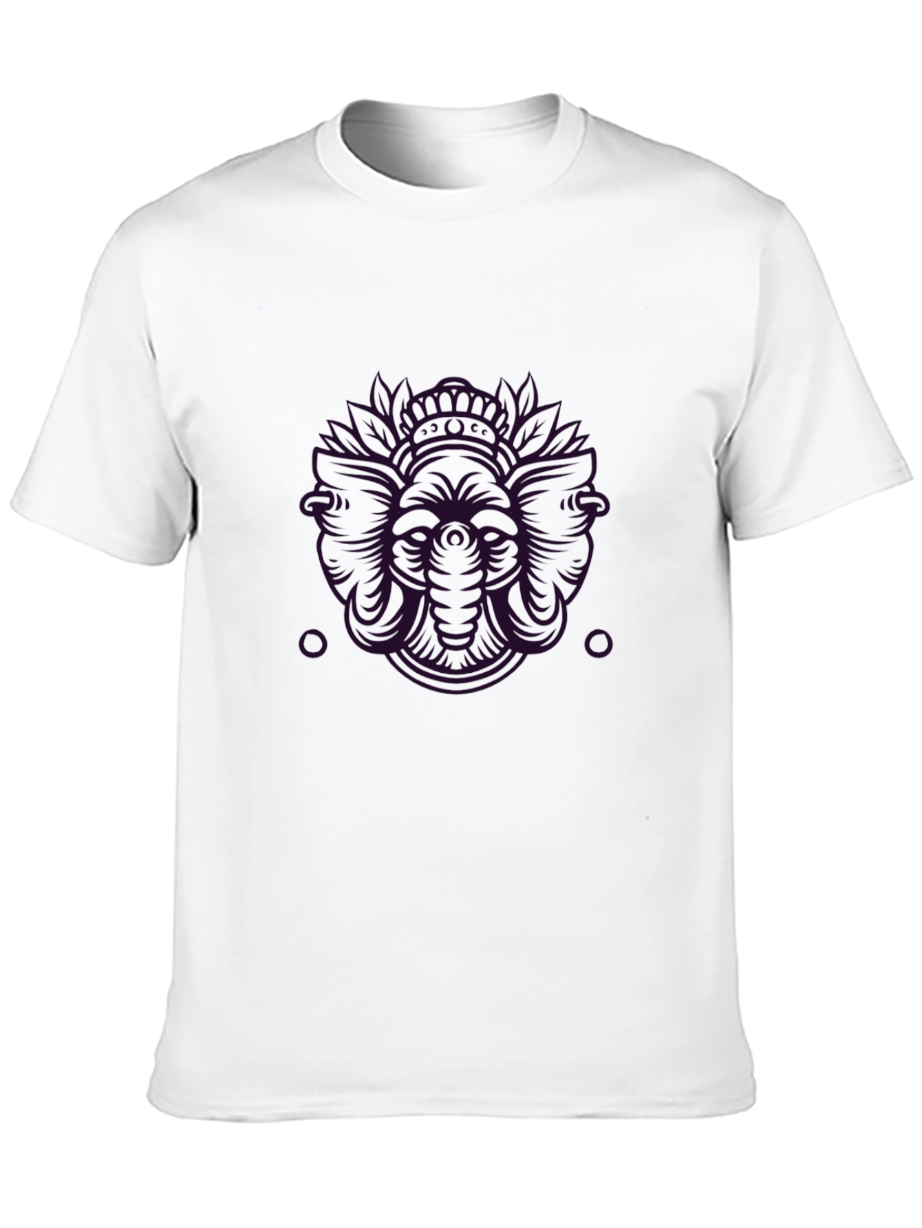 Mens Black Graphic Print Tee - Abstract Design
