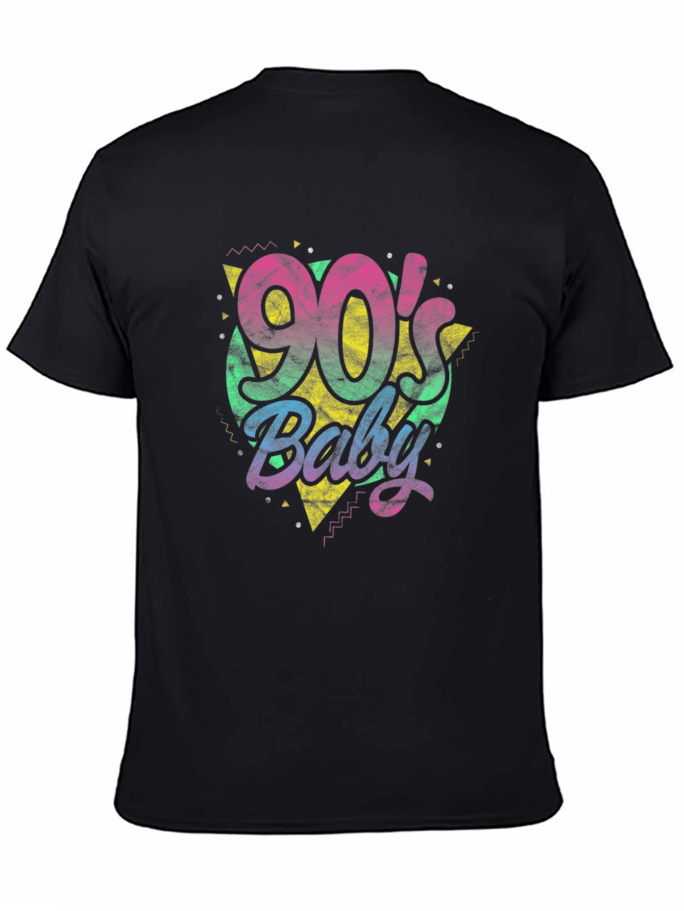 90s Baby Graphic Tee - Retro Style Black T-Shirt
