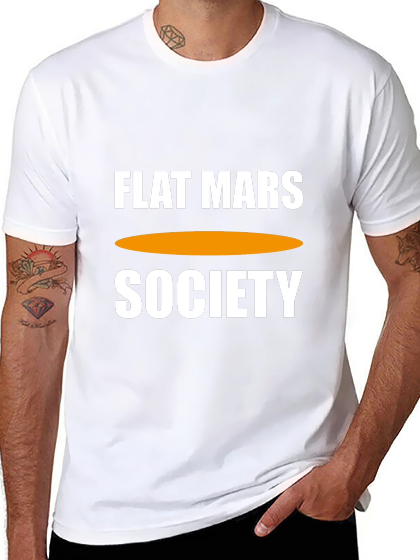 Flat Mars Society Graphic Tee - Black Cotton