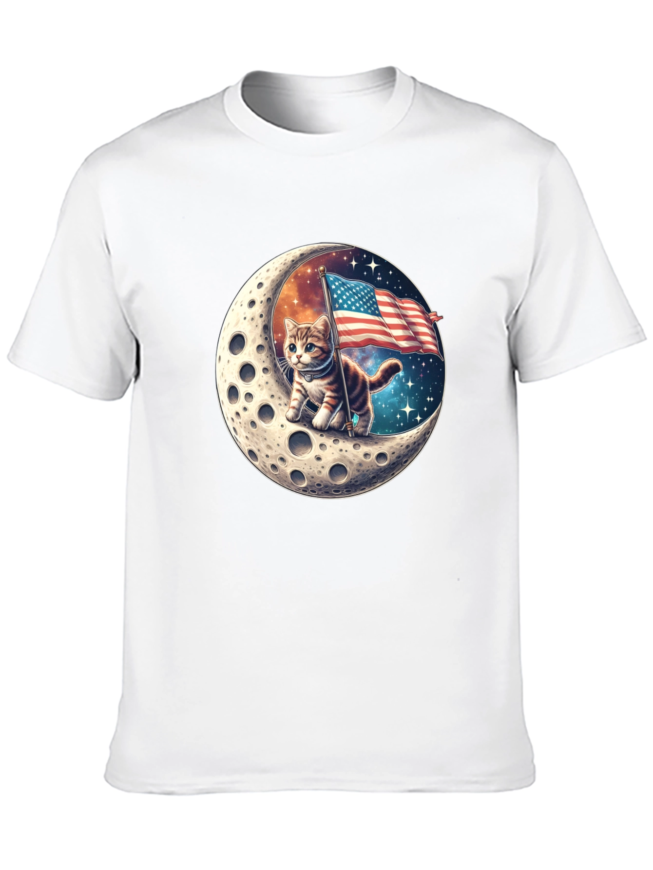 Patriotic Moon Cat T-Shirt