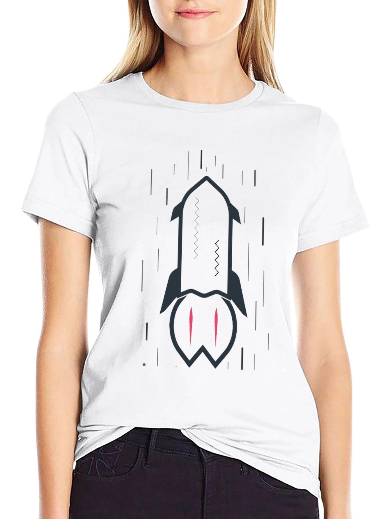 Rocket Graphic Black T-Shirt