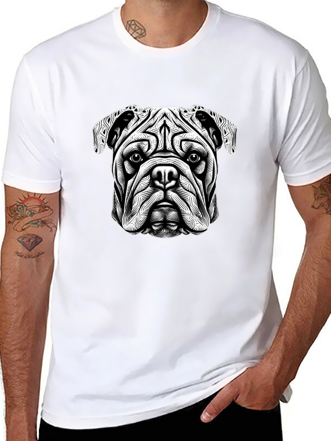 Bold Bulldog Graphic Tee - Stylish Mens T-Shirt