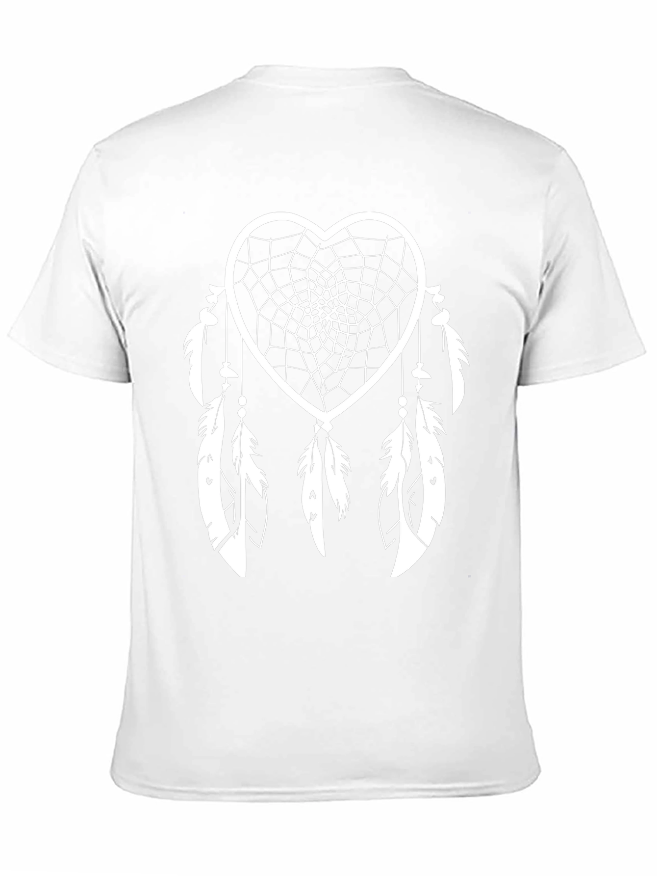 Heart Dreamcatcher Graphic Tee - Black Cotton Shirt
