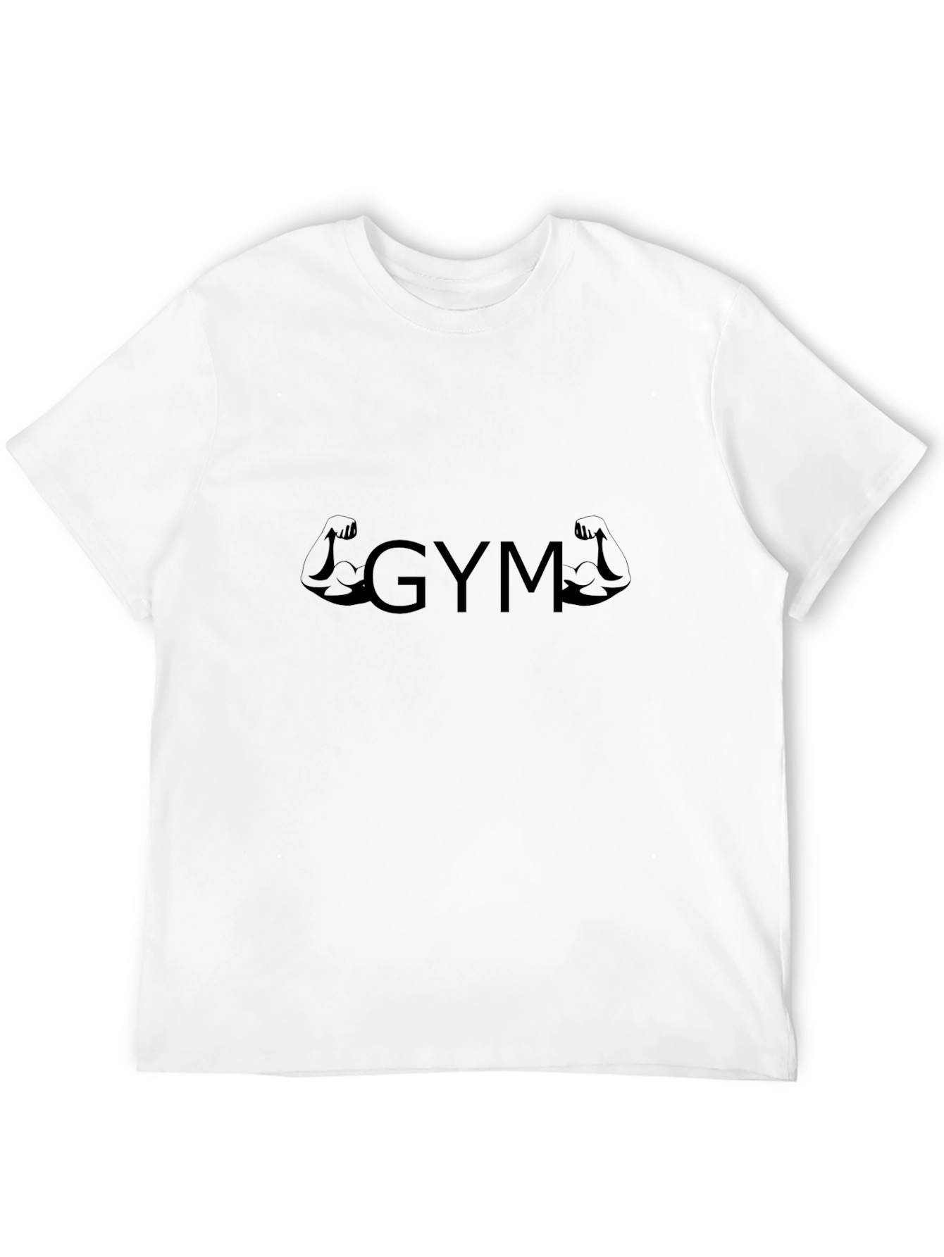 Mens Black Gym T-Shirt with Muscle Graphic