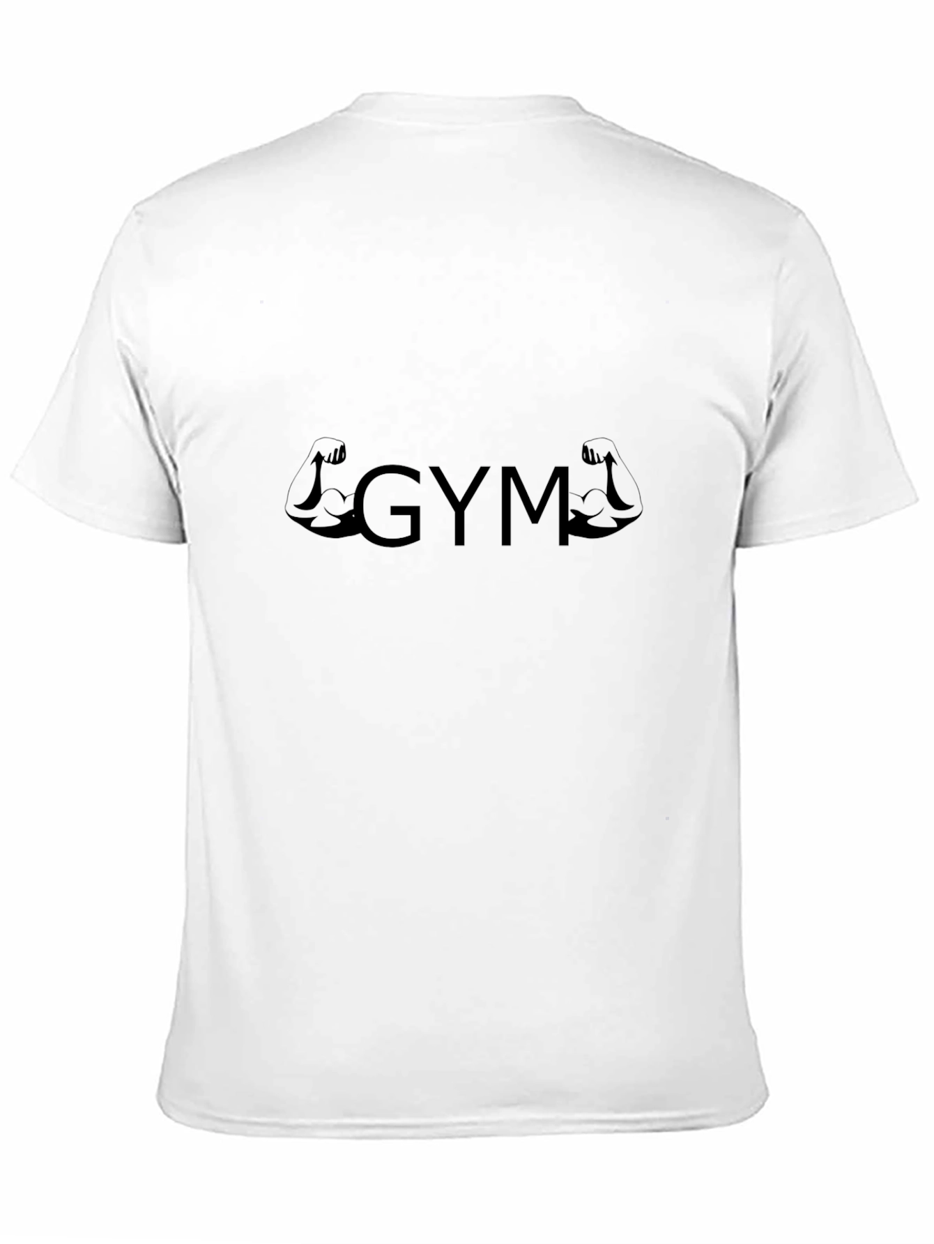 Mens Black Gym T-Shirt with Muscle Graphic