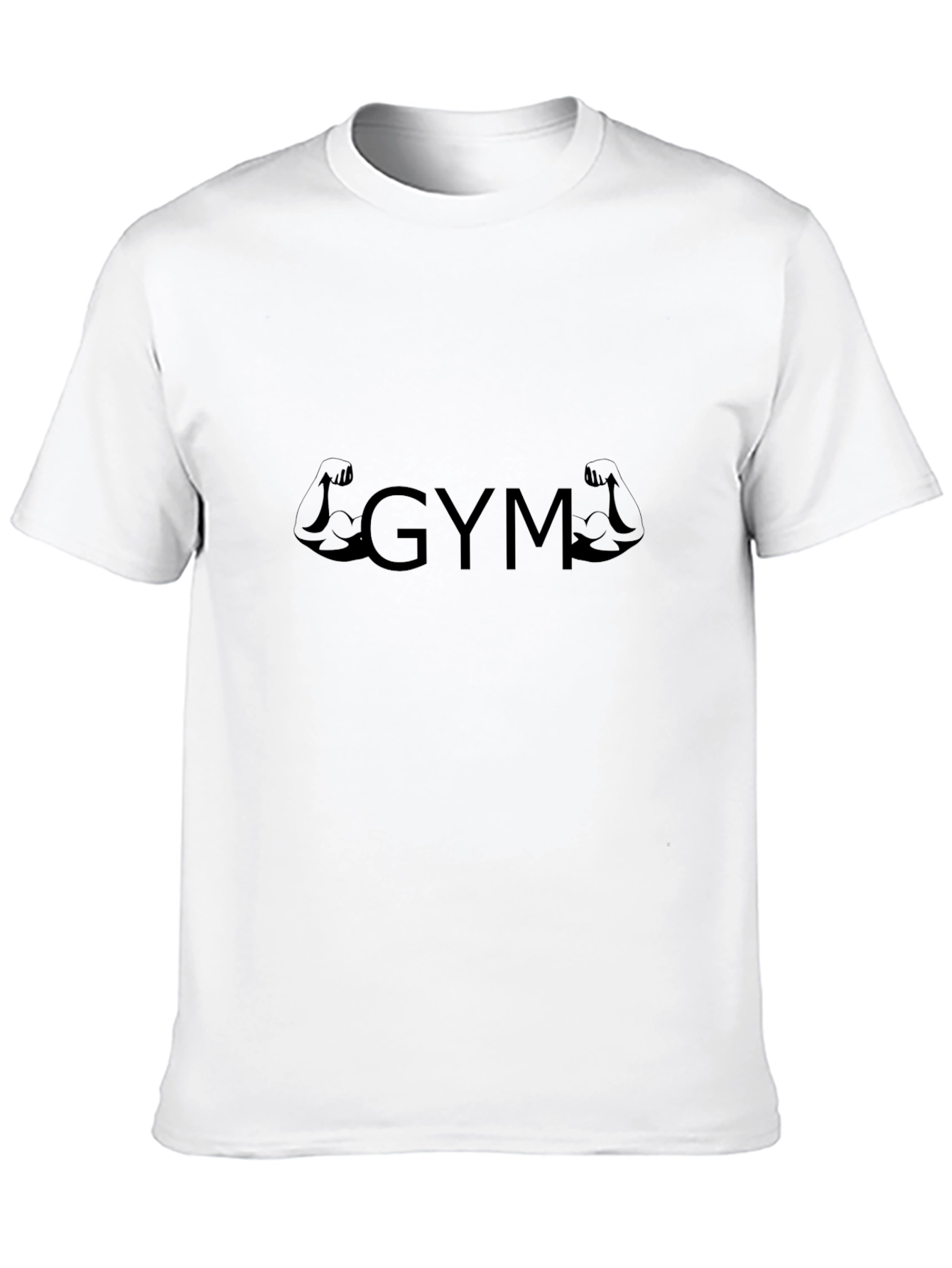 Mens Black Gym T-Shirt with Muscle Graphic