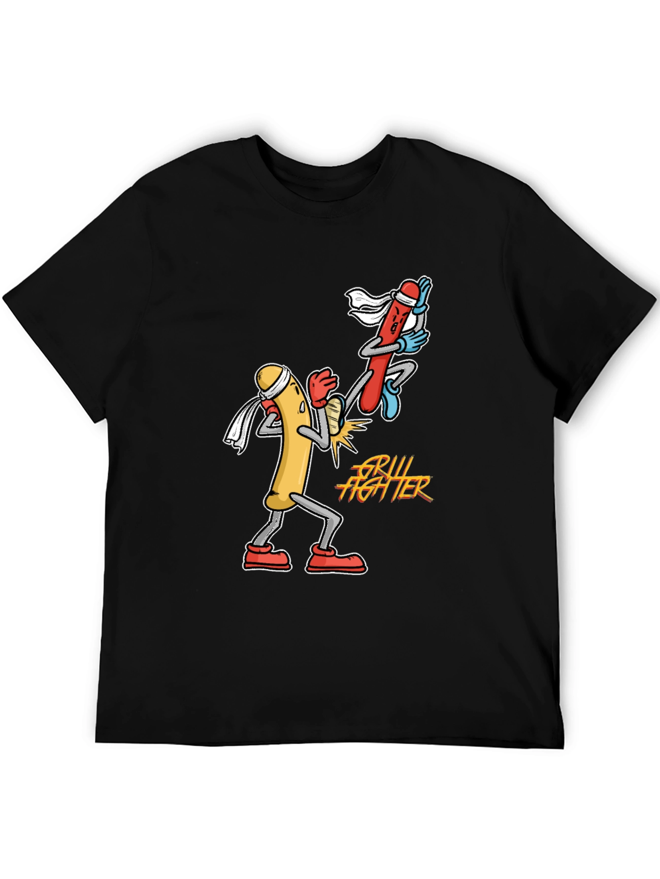 Grill Fighter T-Shirt: Hot Dog Martial Arts!