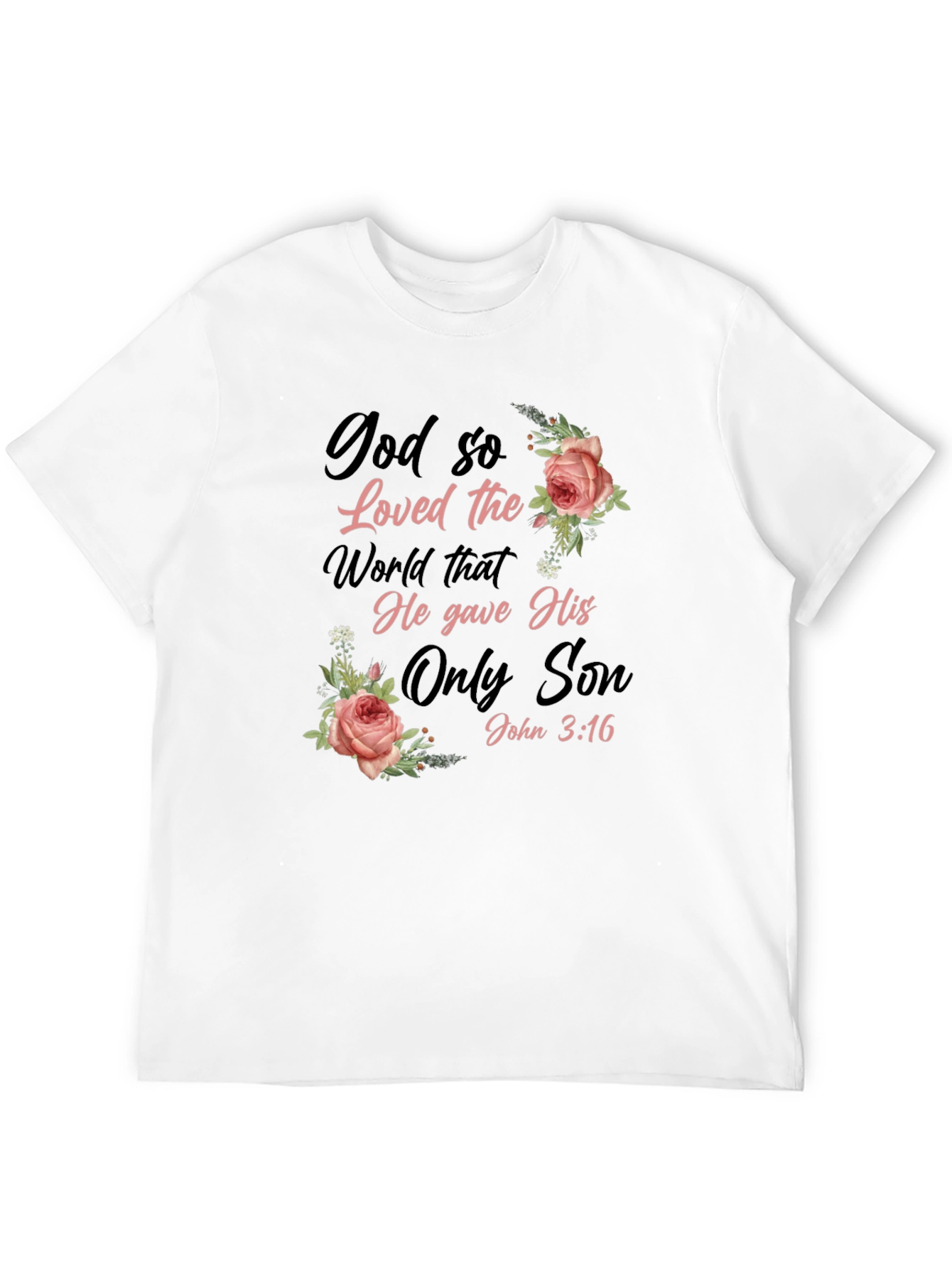 God So Loved The World Black T-Shirt
