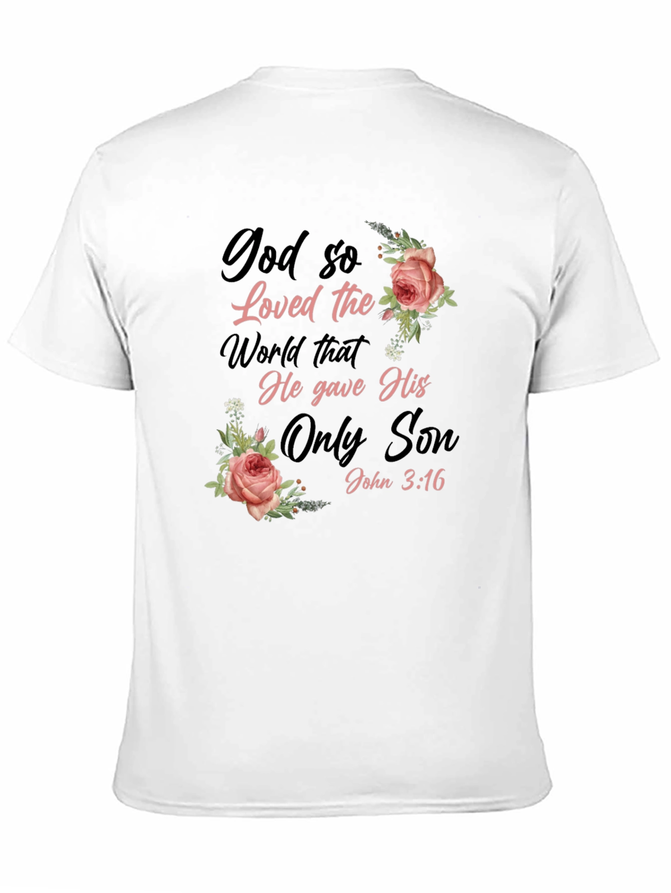 God So Loved The World Black T-Shirt
