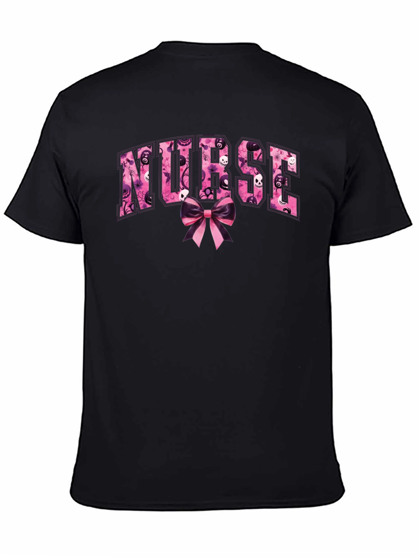 Nurse Halloween T-Shirt - Spooky Bow Design