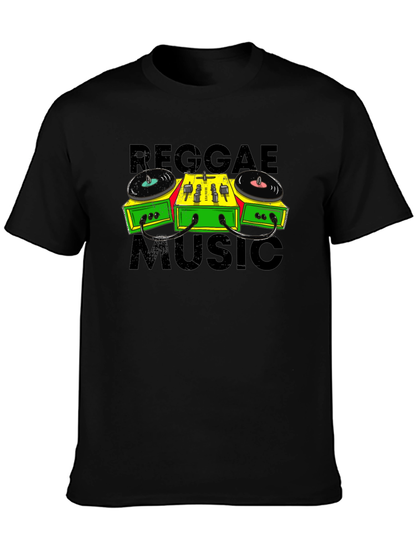 Reggae Music Turntable Graphic T-Shirt