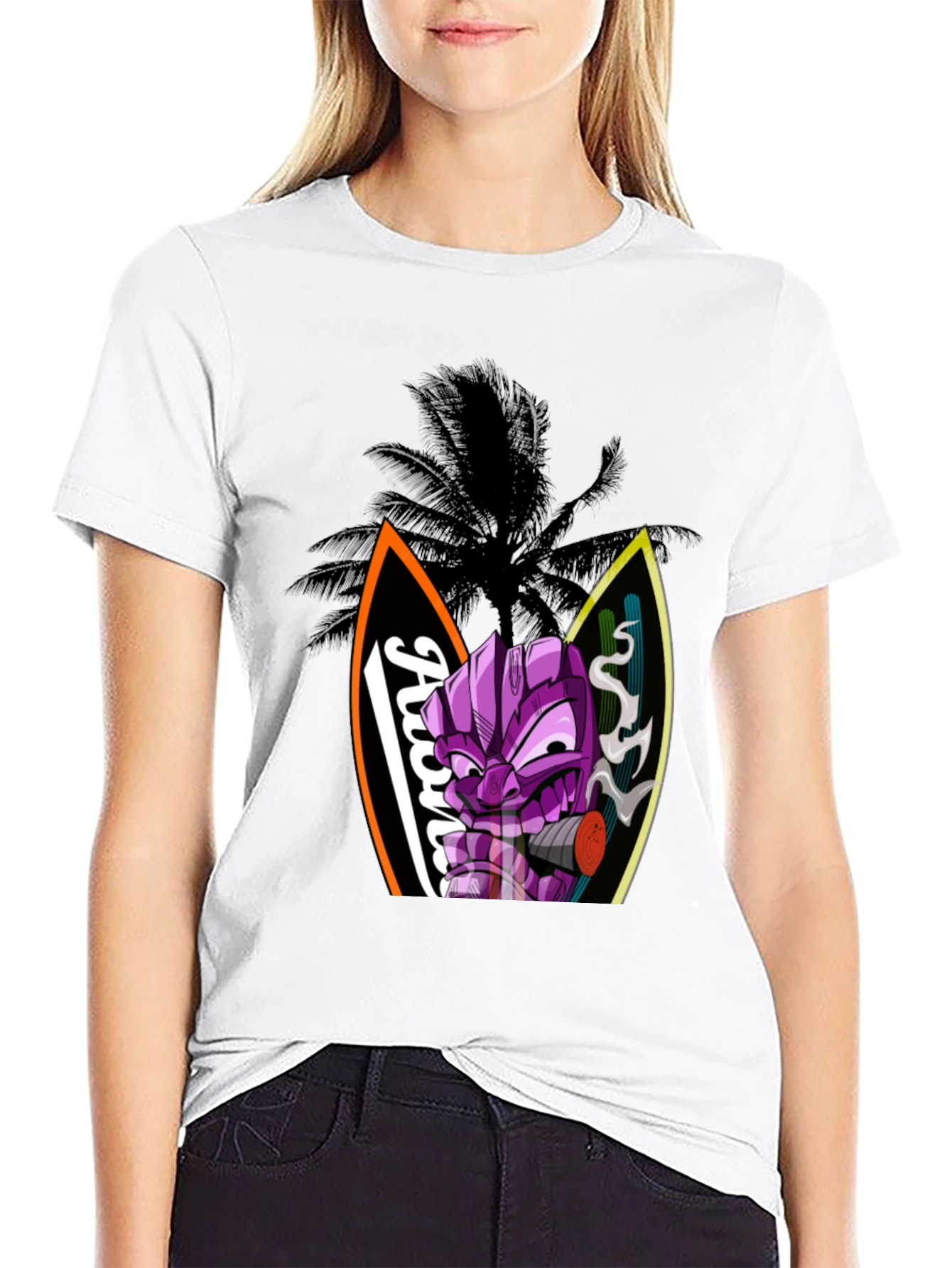 Aloha Tiki Graphic Tee - Island Vibes