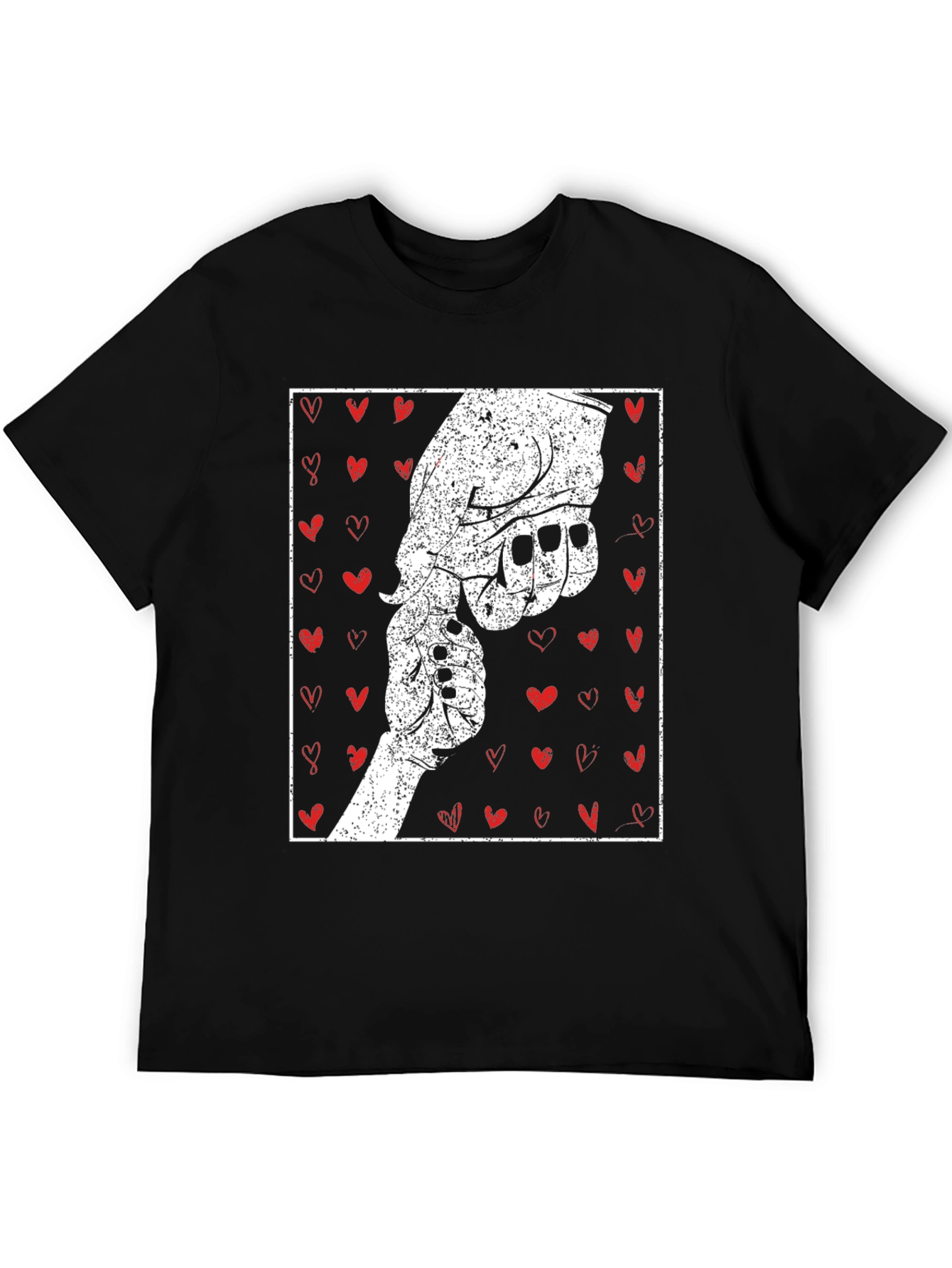 Father Son Hand Heart Graphic T-Shirt