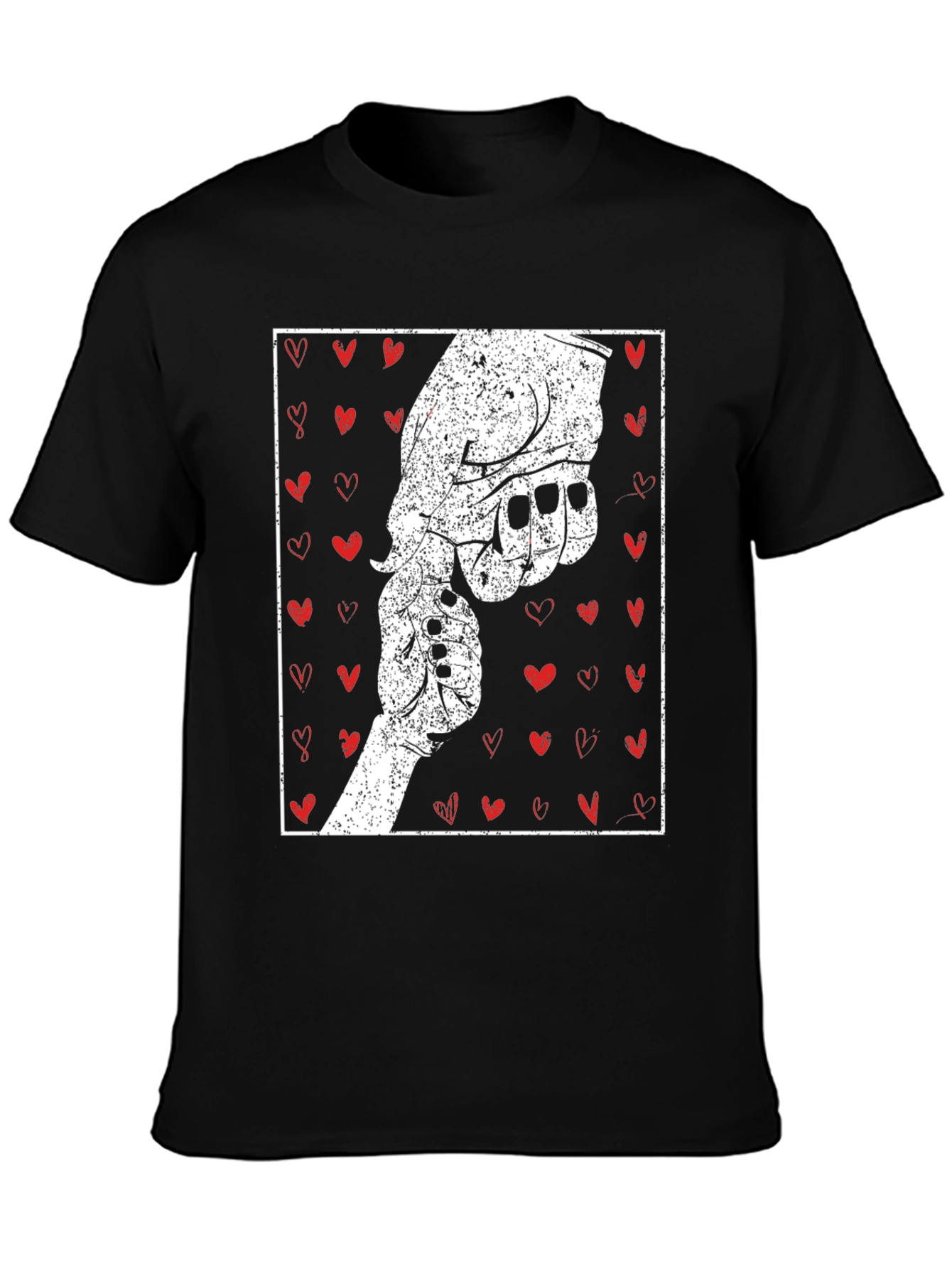 Father Son Hand Heart Graphic T-Shirt