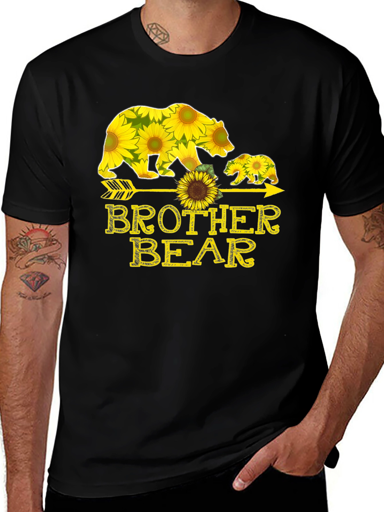 Brother Bear Sunflower Graphic T-Shirt