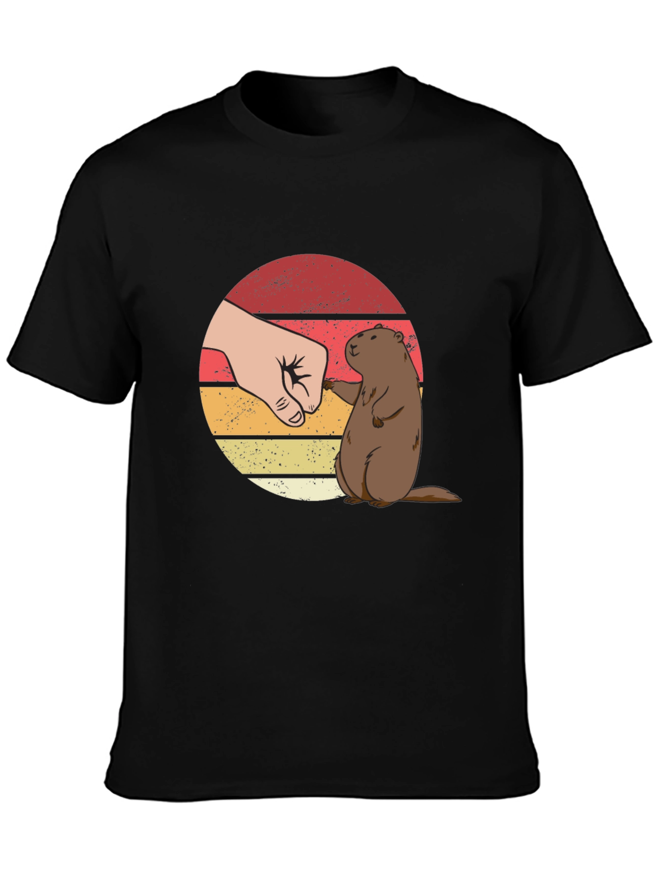 Groundhog Fist Bump Graphic Tee