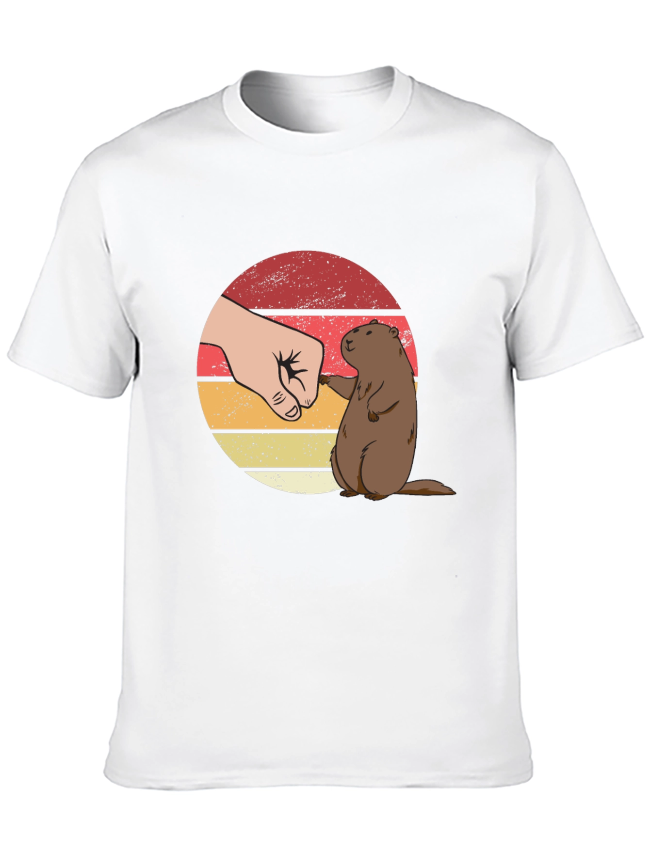 Groundhog Fist Bump Graphic Tee