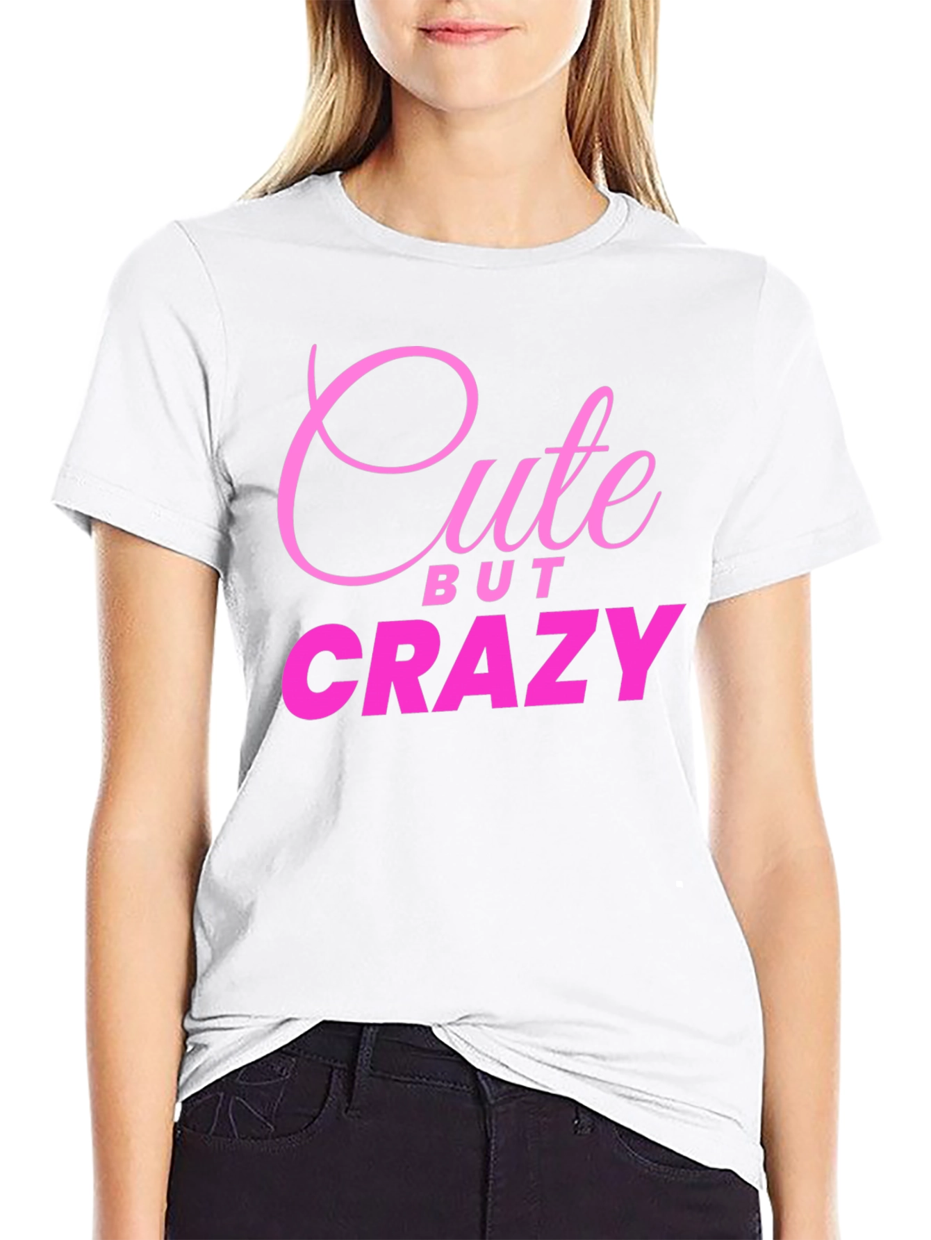 Cute But Crazy Black Graphic Tee for Men