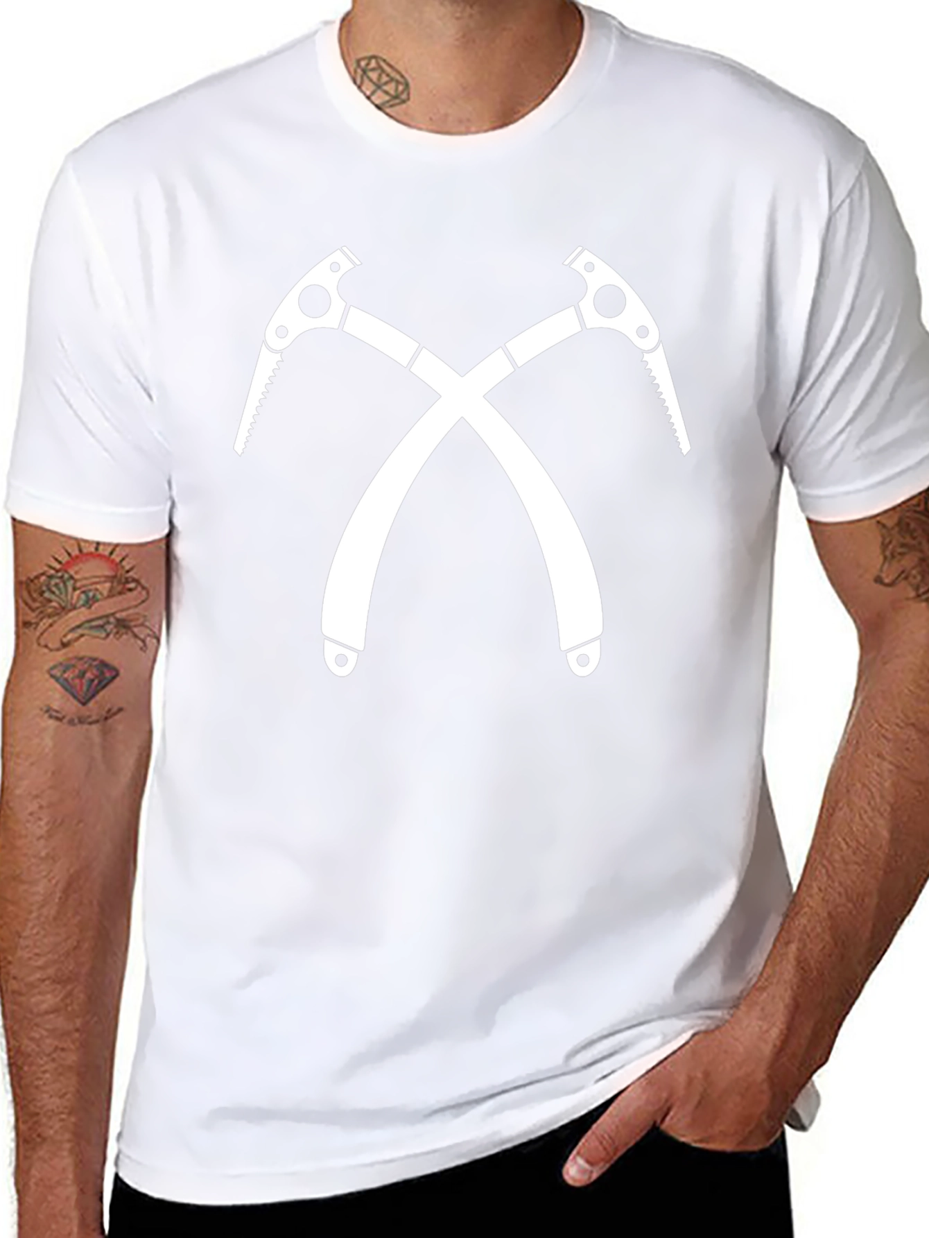 Crossed Ice Axes Black T-Shirt