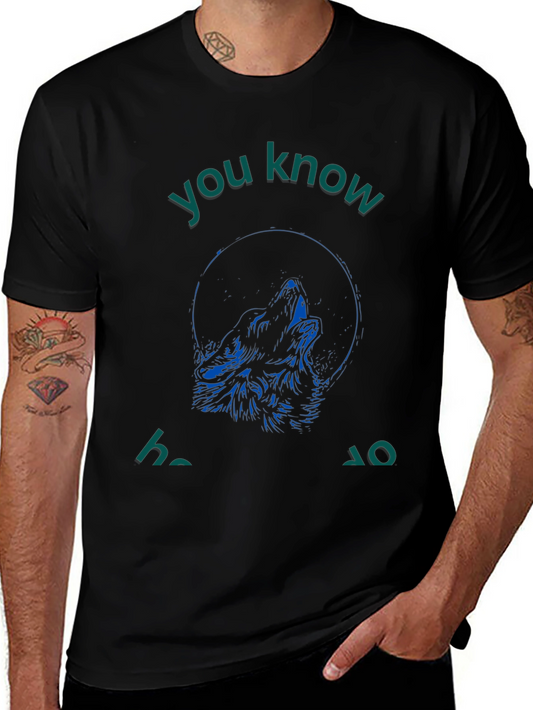 Wolf Howl Graphic Tee - Mens Black T-Shirt