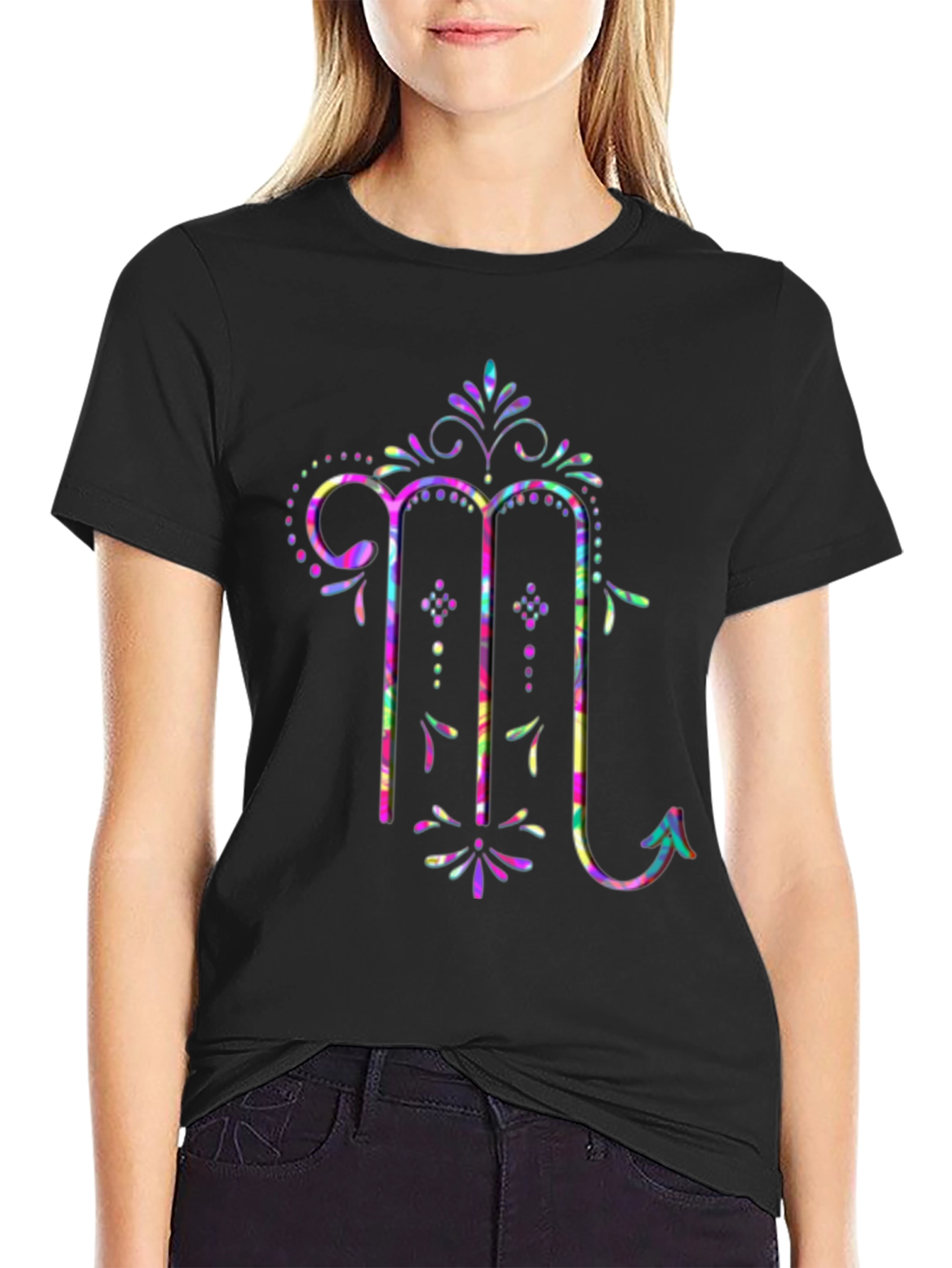 Scorpio Zodiac Tie Dye Graphic T-Shirt