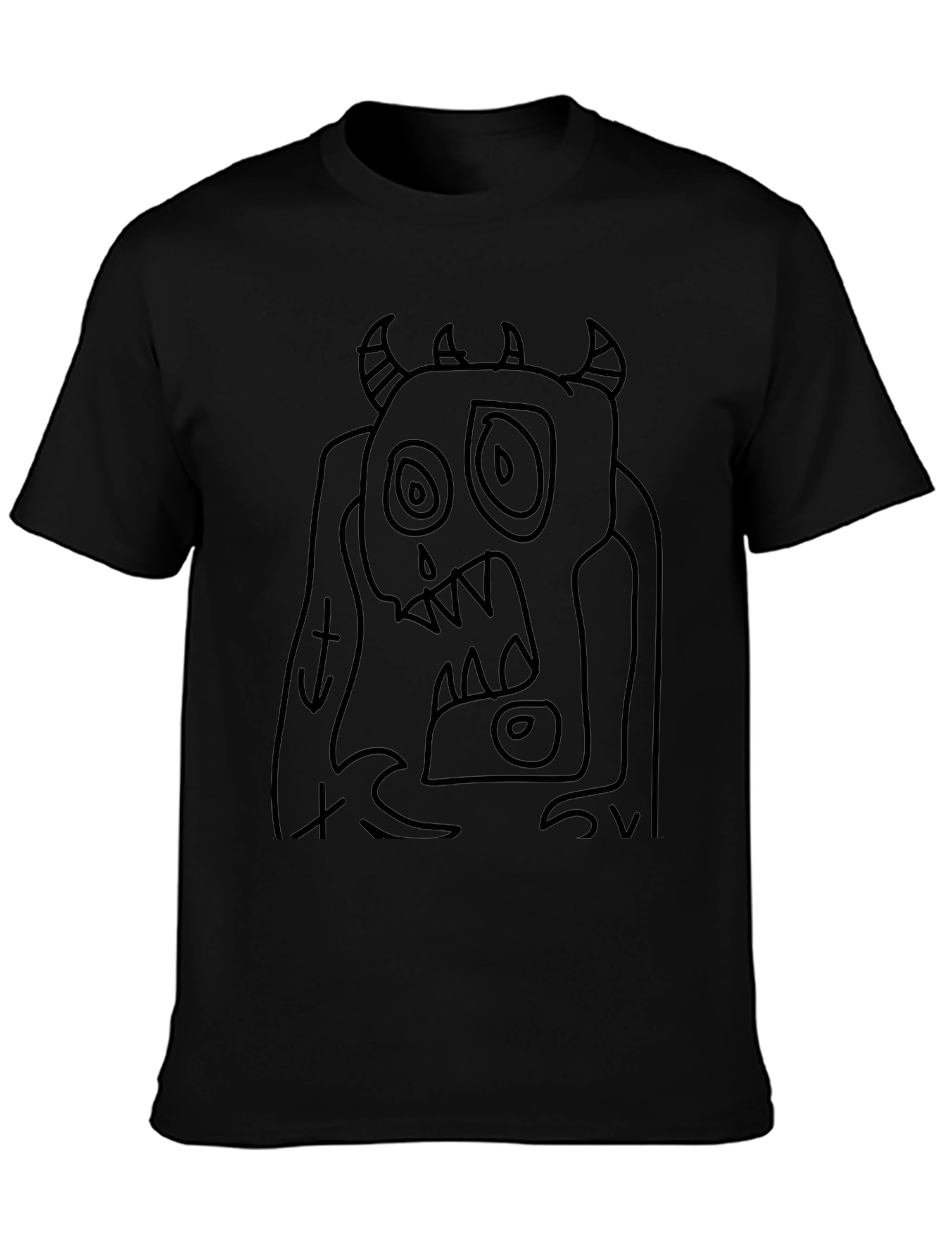Monster Graphic Black T-Shirt