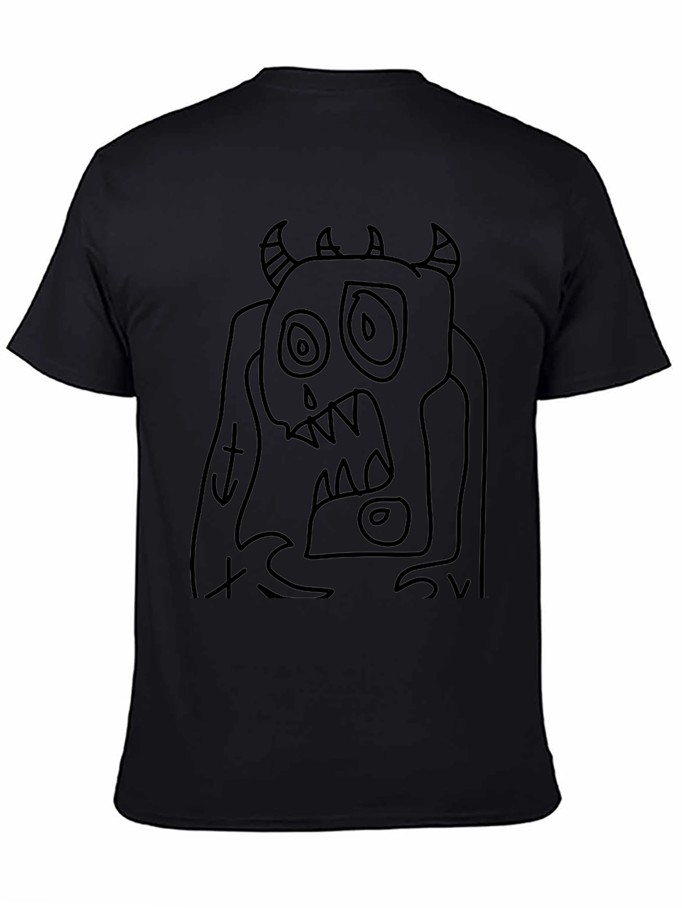 Monster Graphic Black T-Shirt