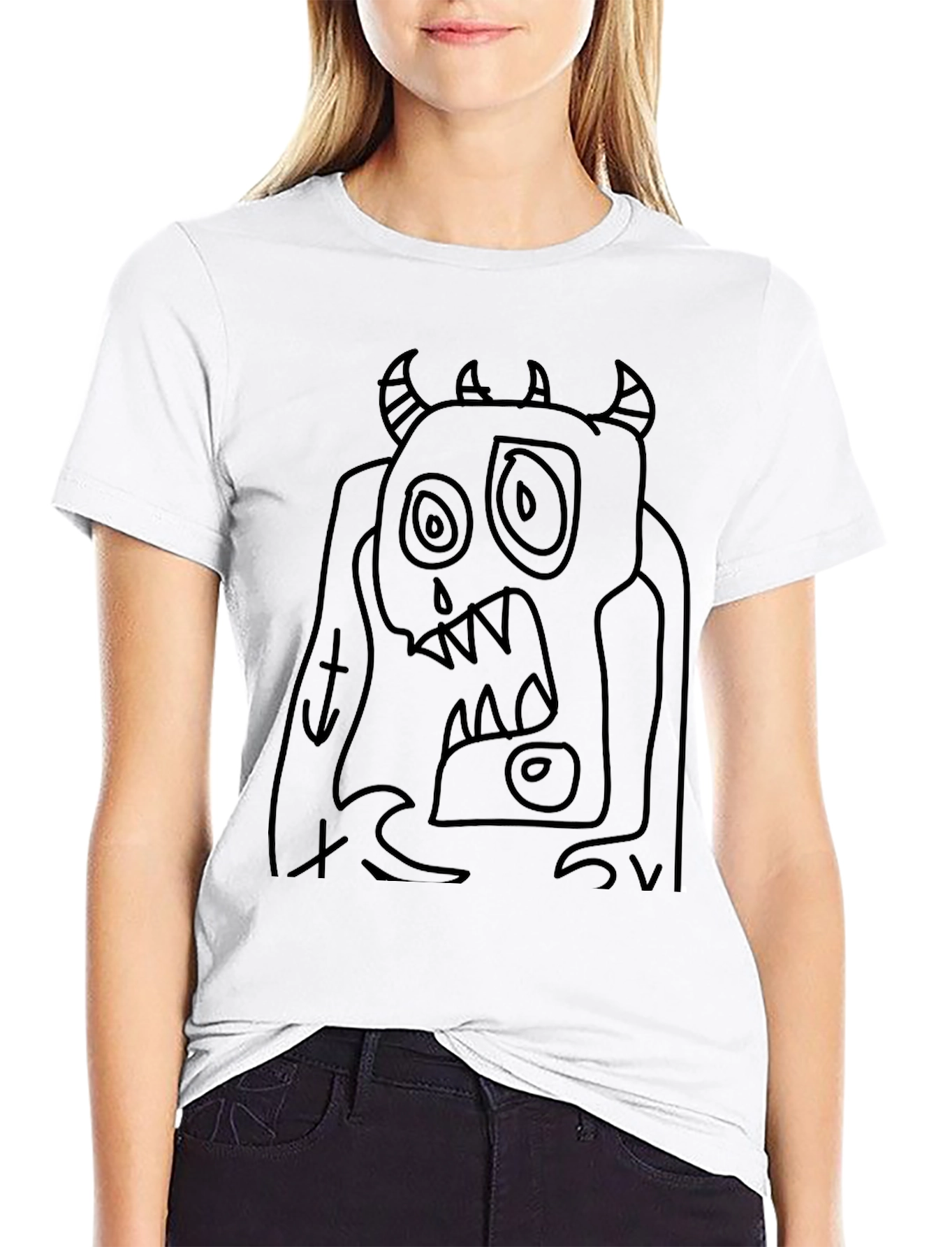Monster Graphic Black T-Shirt