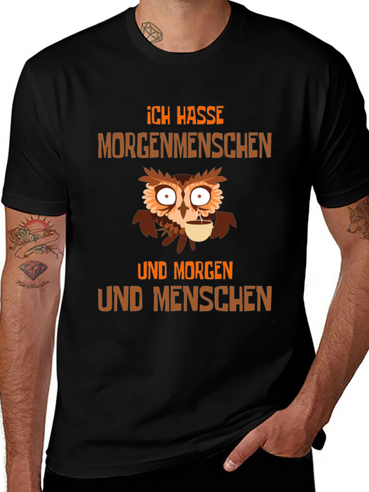 Ich Hasse Morgenmenschen Owl T-Shirt