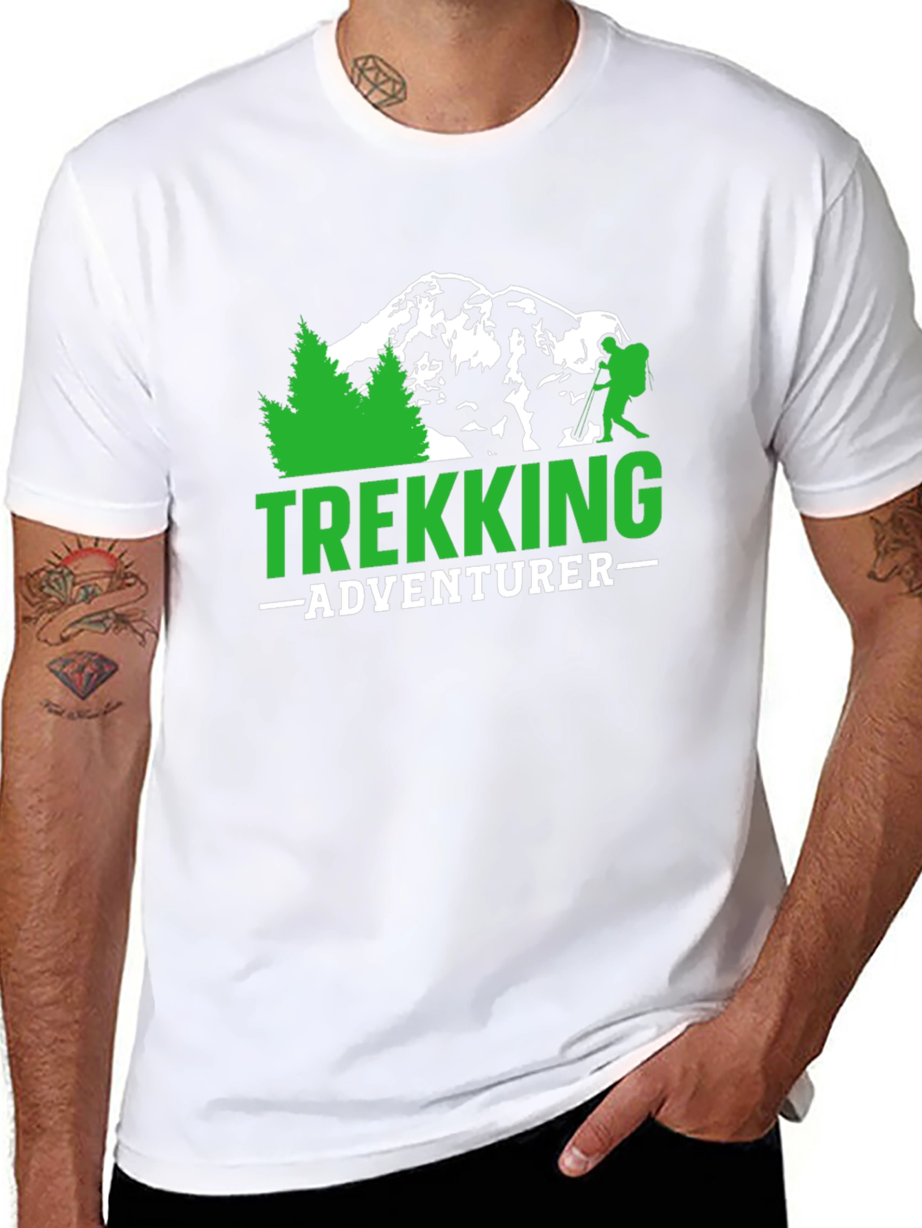 Trekking Adventurer Graphic Tee - Black