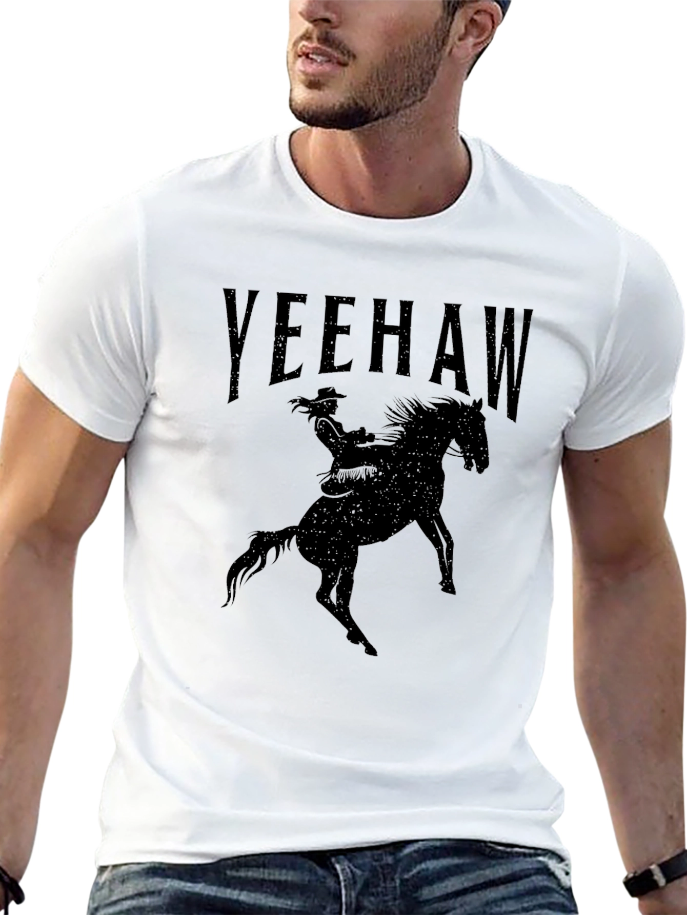 Yeehaw Cowboy Horse Graphic T-Shirt