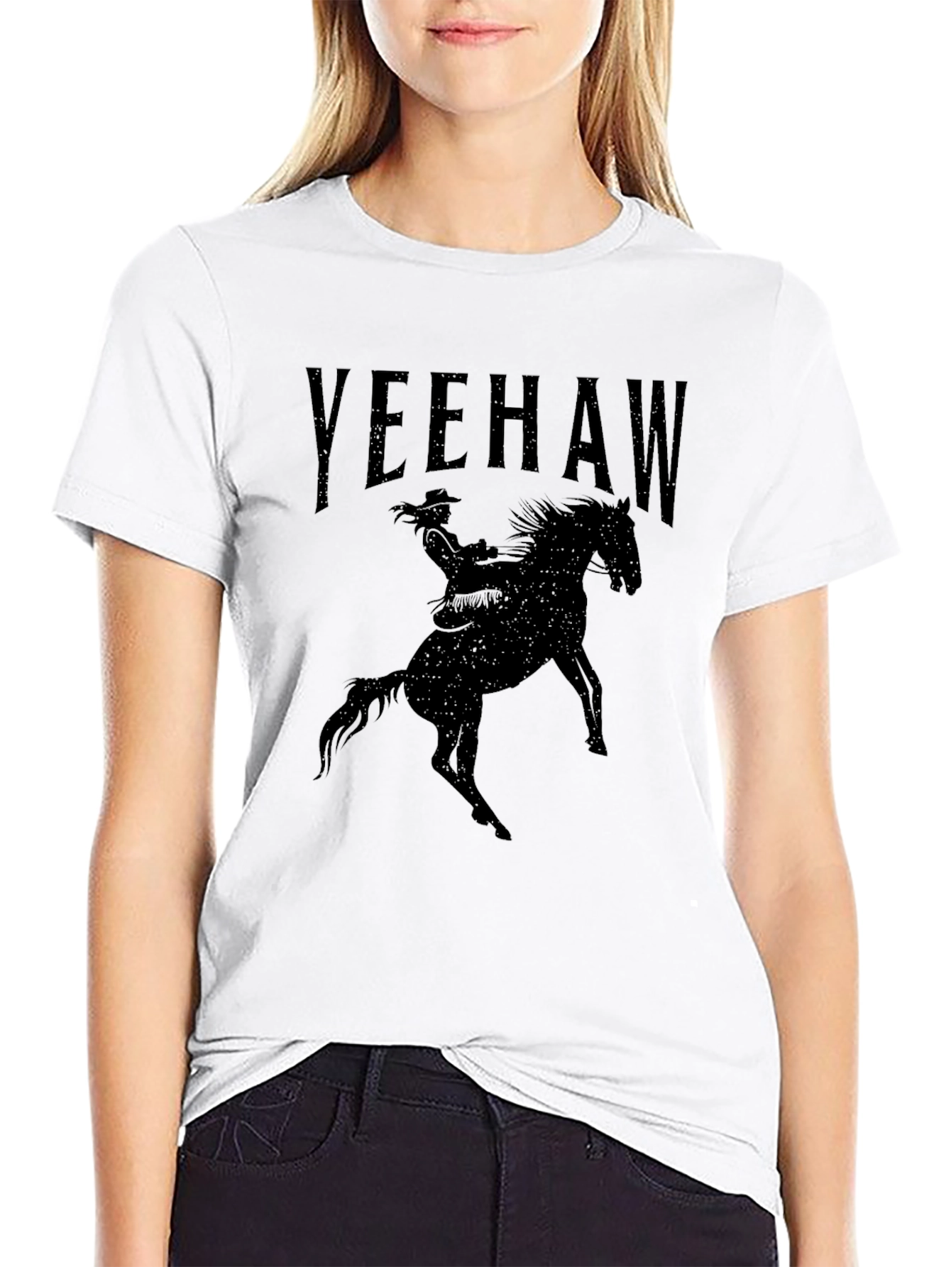 Yeehaw Cowboy Horse Graphic T-Shirt