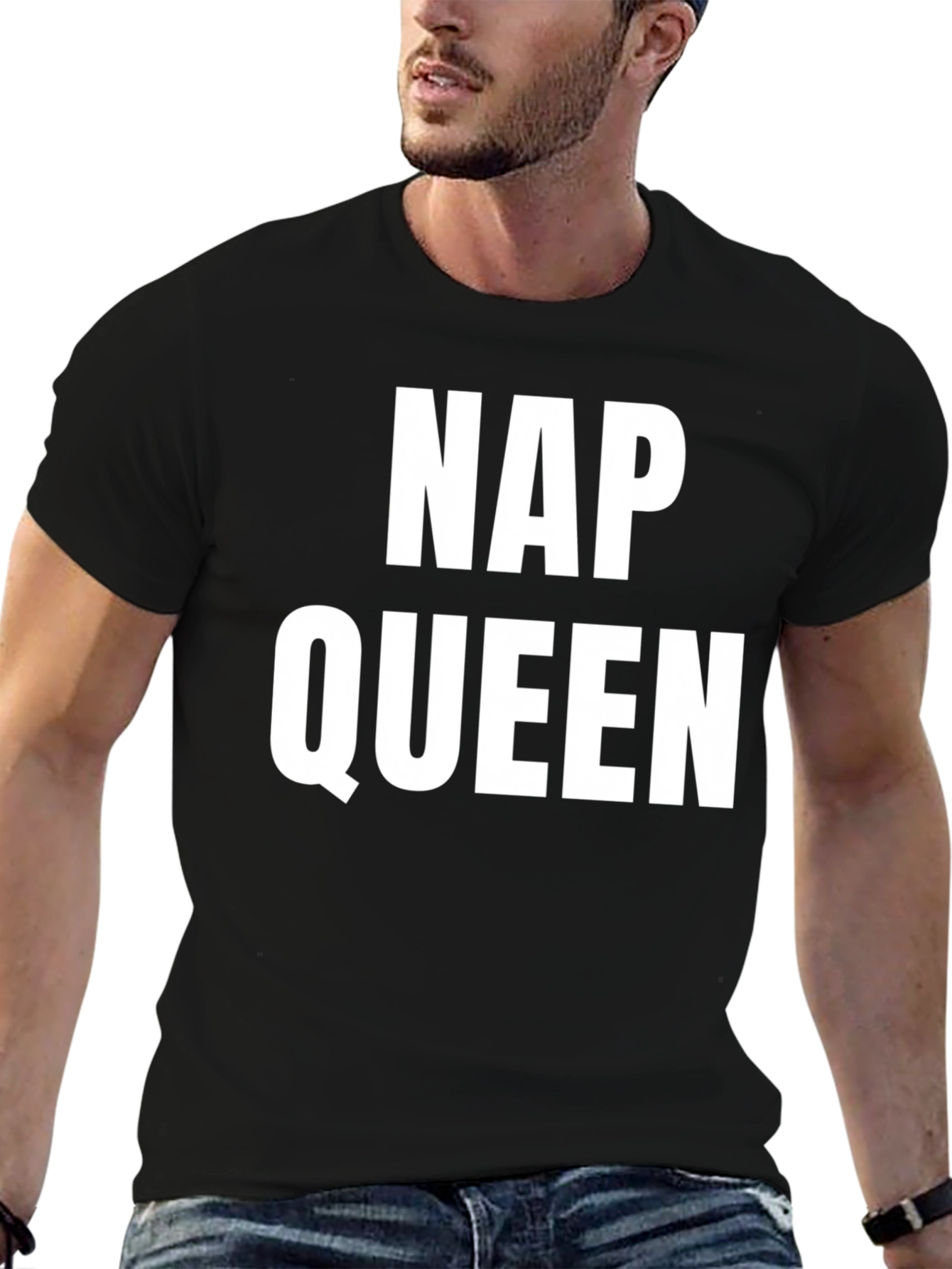 Nap Queen T-Shirt - Black Cotton Tee