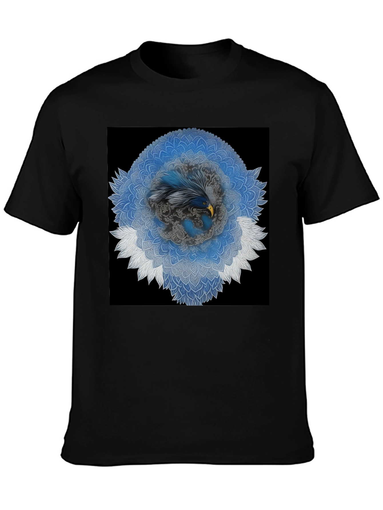 Eagle Mandala Graphic Tee - Modern Black T-Shirt