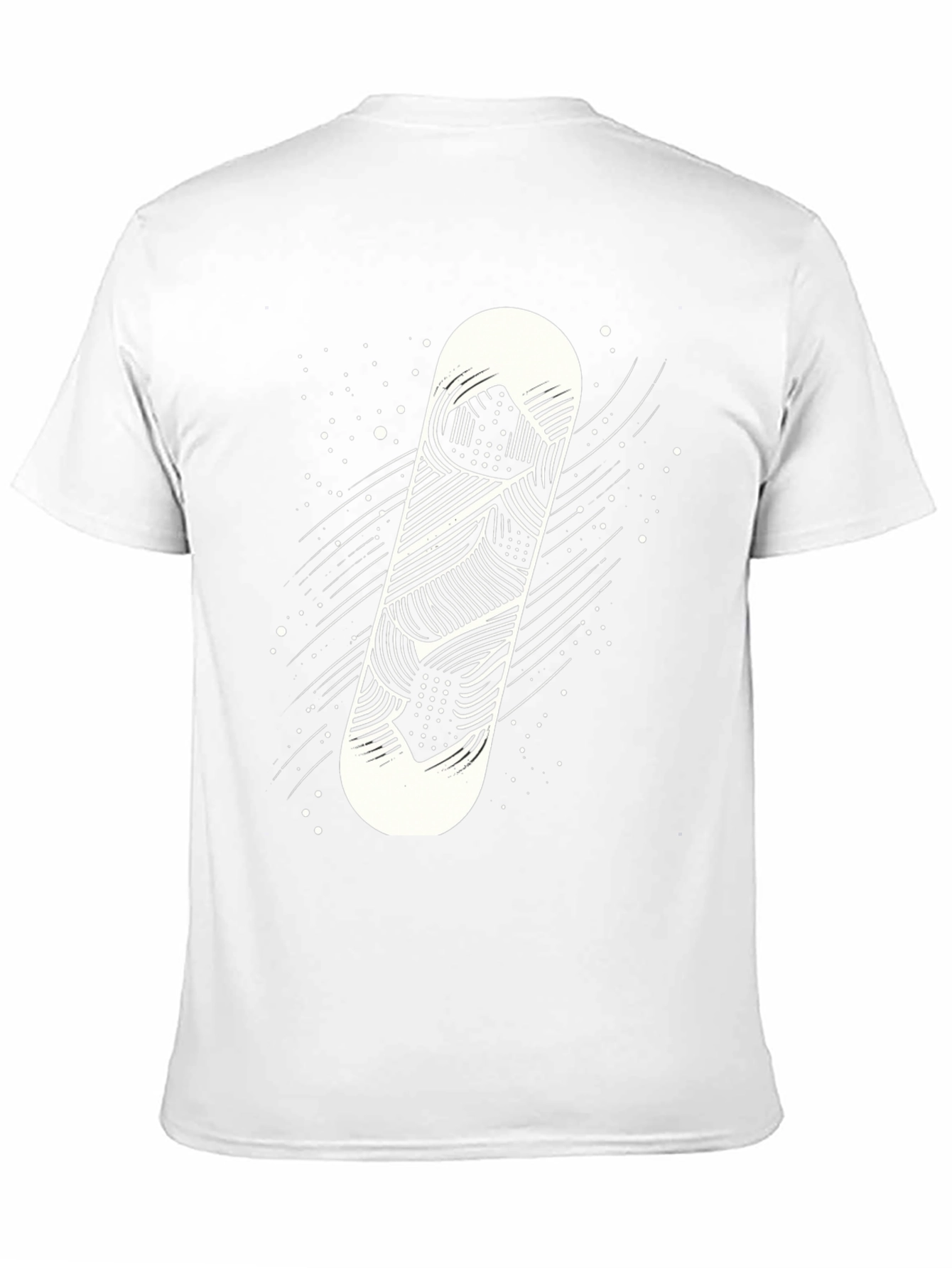Snowboard Graphic Tee - Black Crew Neck T-Shirt