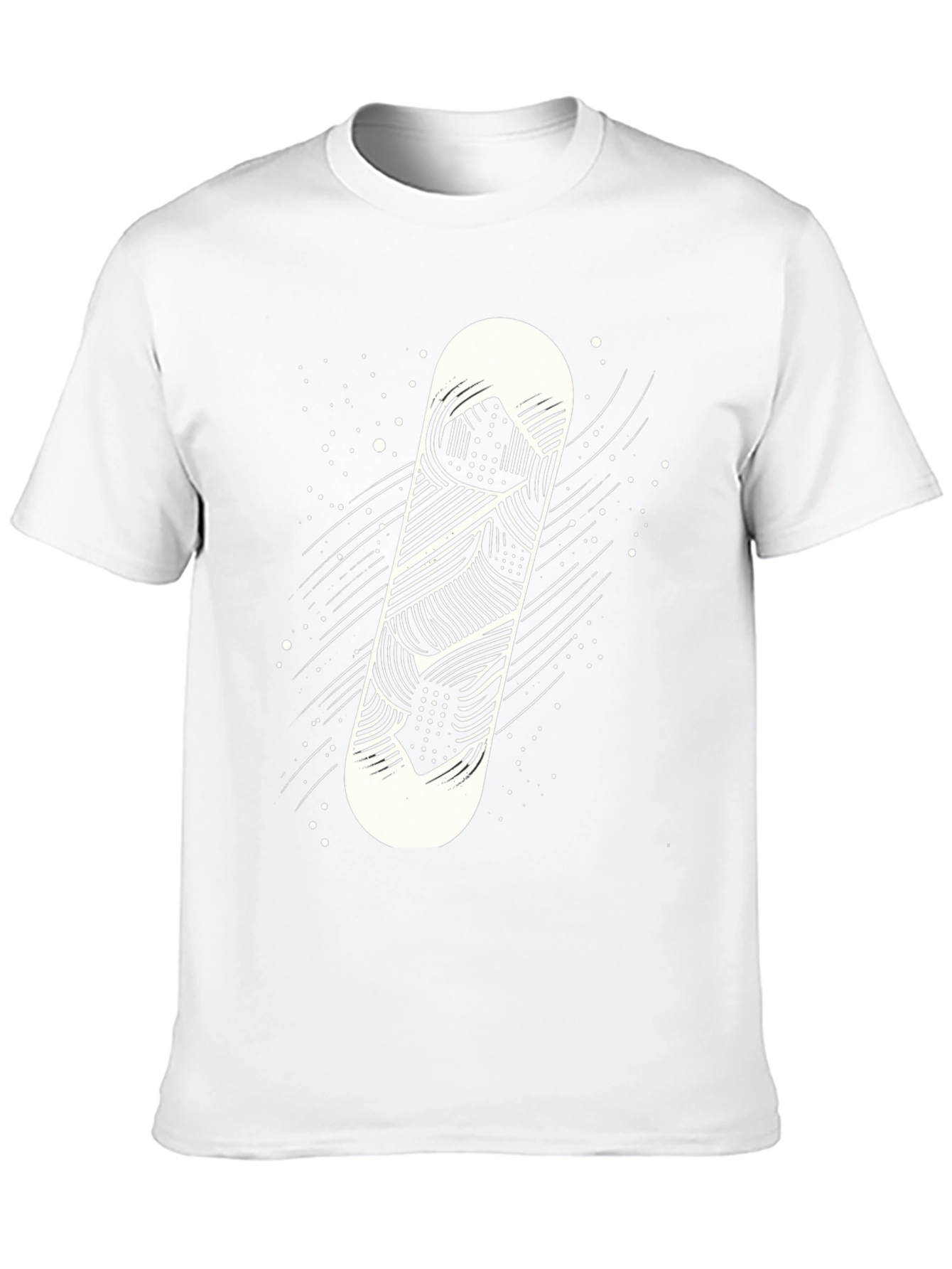 Snowboard Graphic Tee - Black Crew Neck T-Shirt