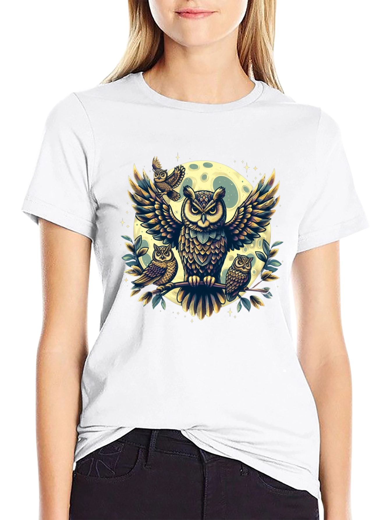 Owl Moon T-Shirt - Wildlife Design