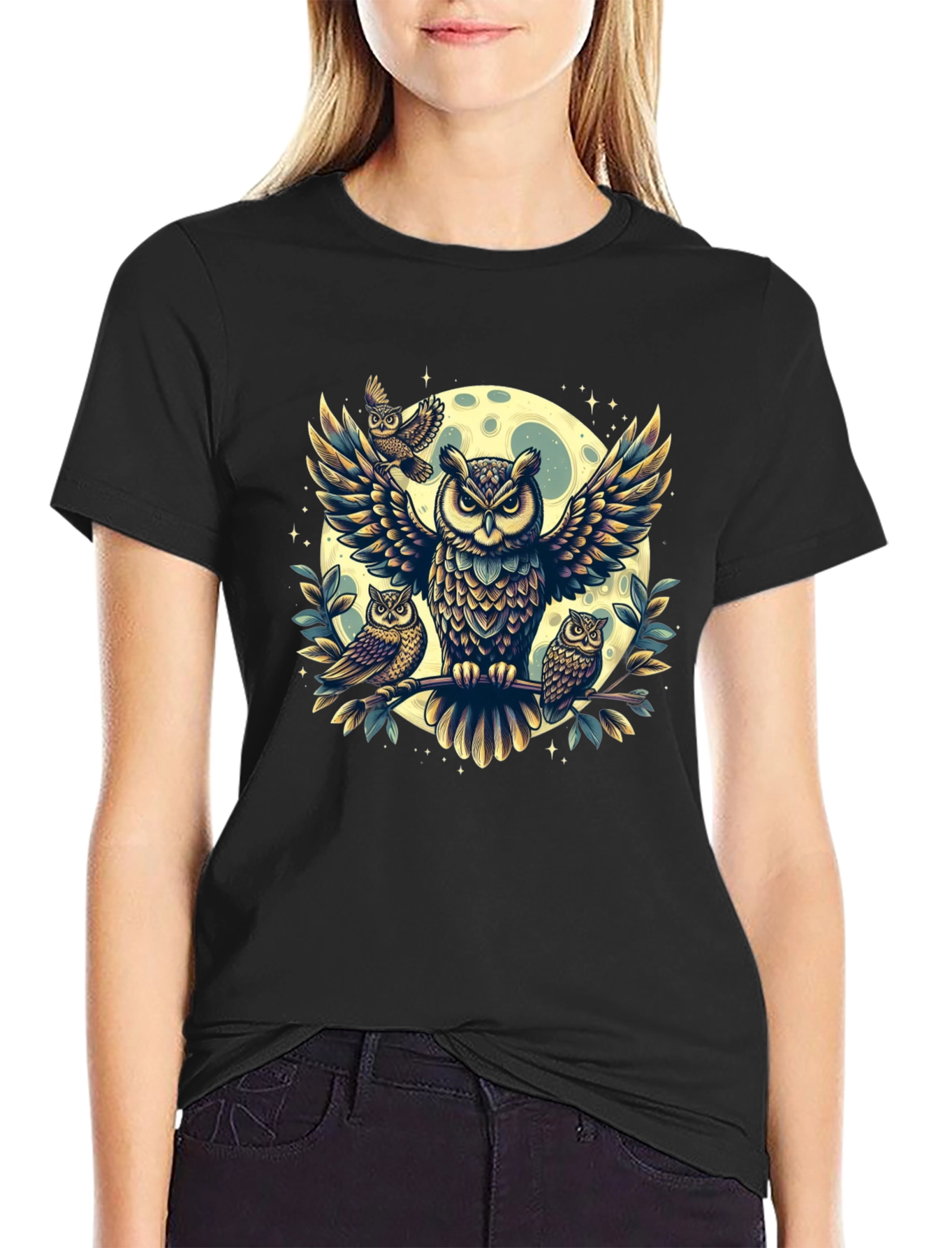Owl Moon T-Shirt - Wildlife Design