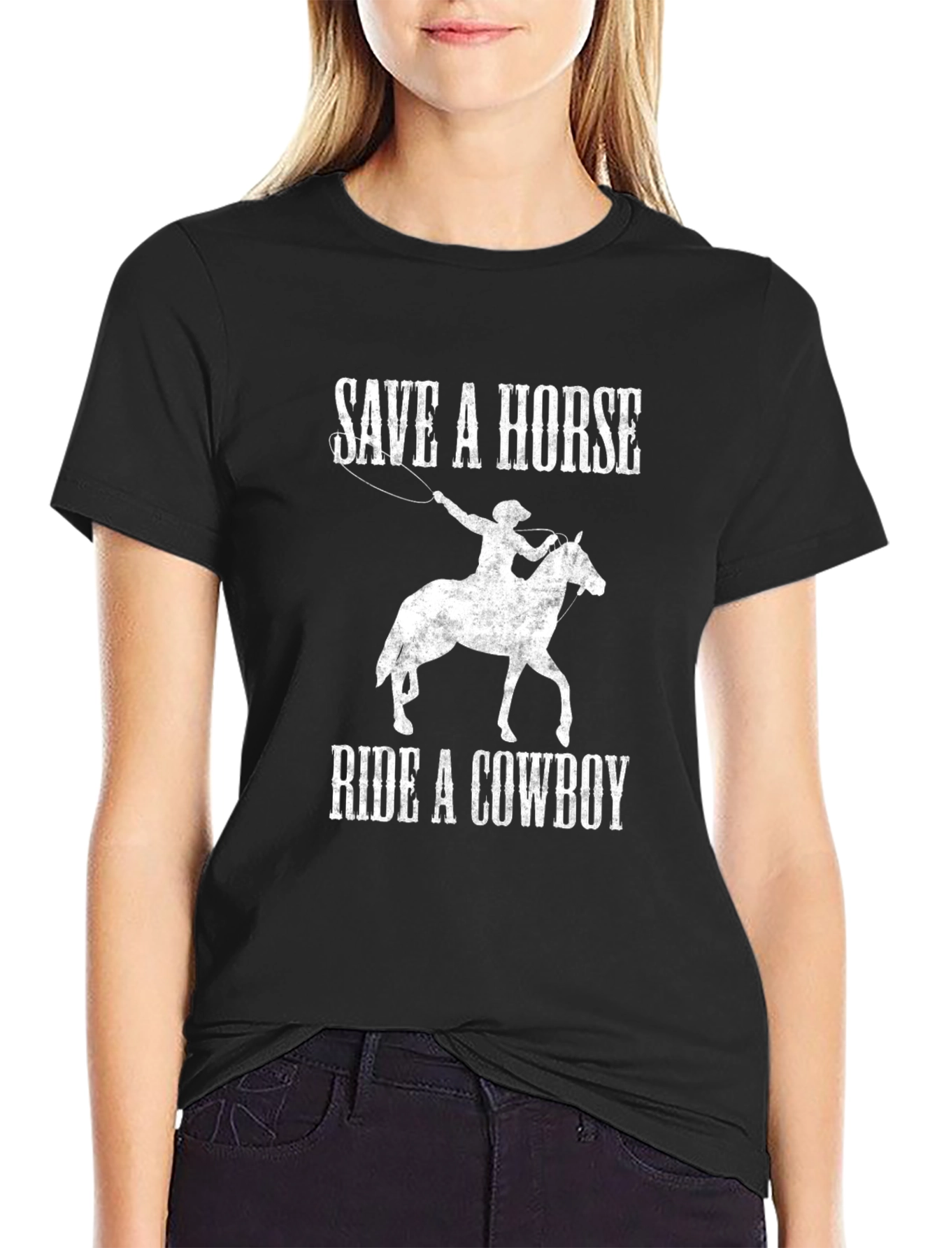 Save a Horse Ride a Cowboy Graphic T-Shirt