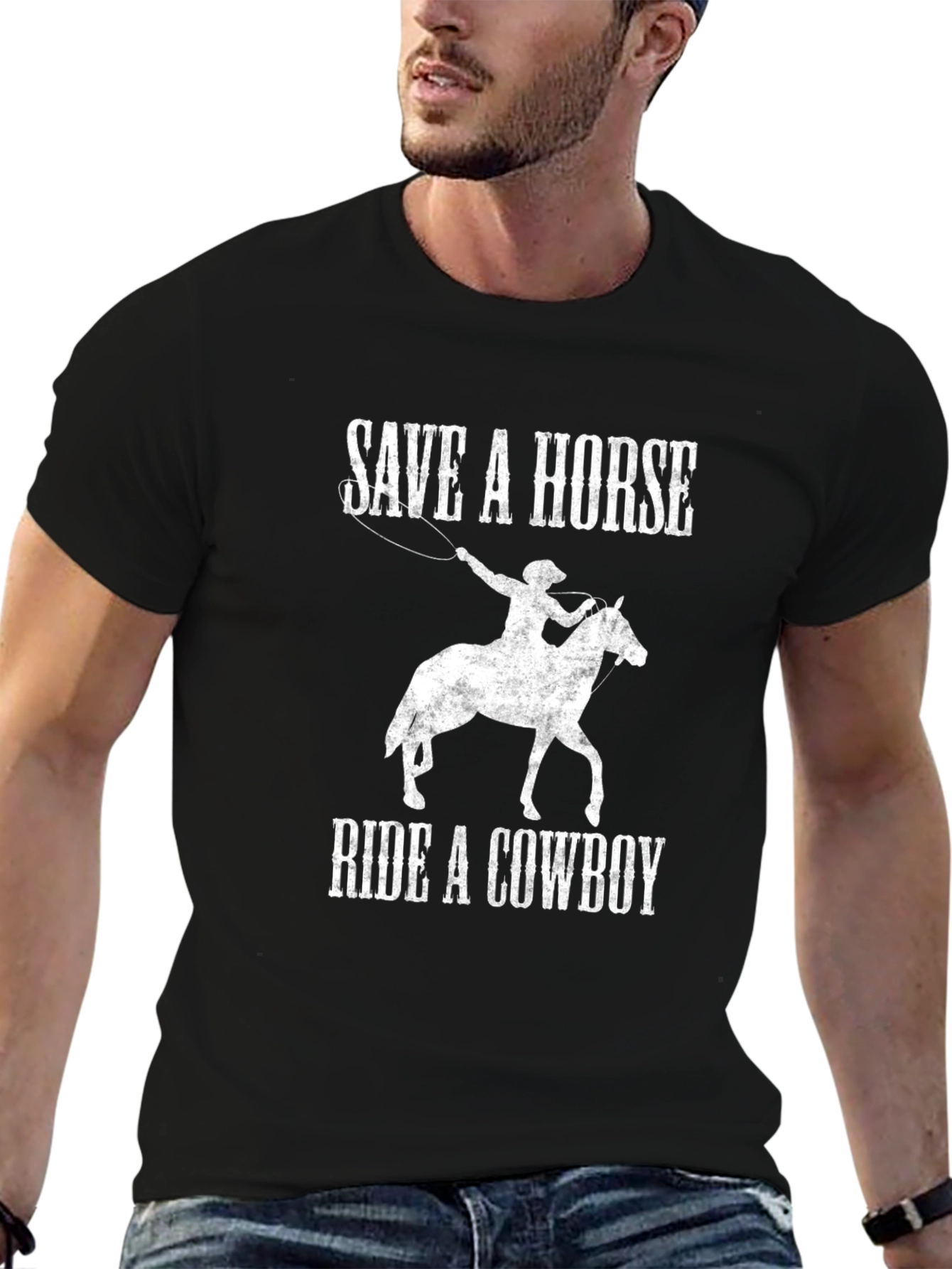 Save a Horse Ride a Cowboy Graphic T-Shirt