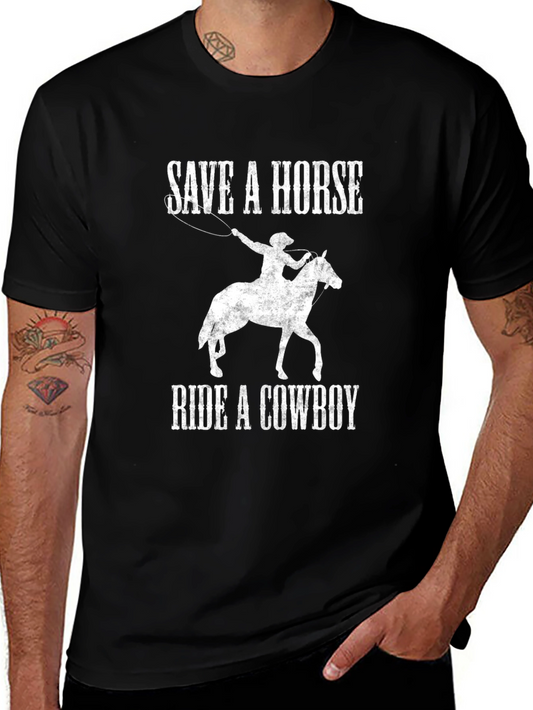 Save a Horse Ride a Cowboy Graphic T-Shirt