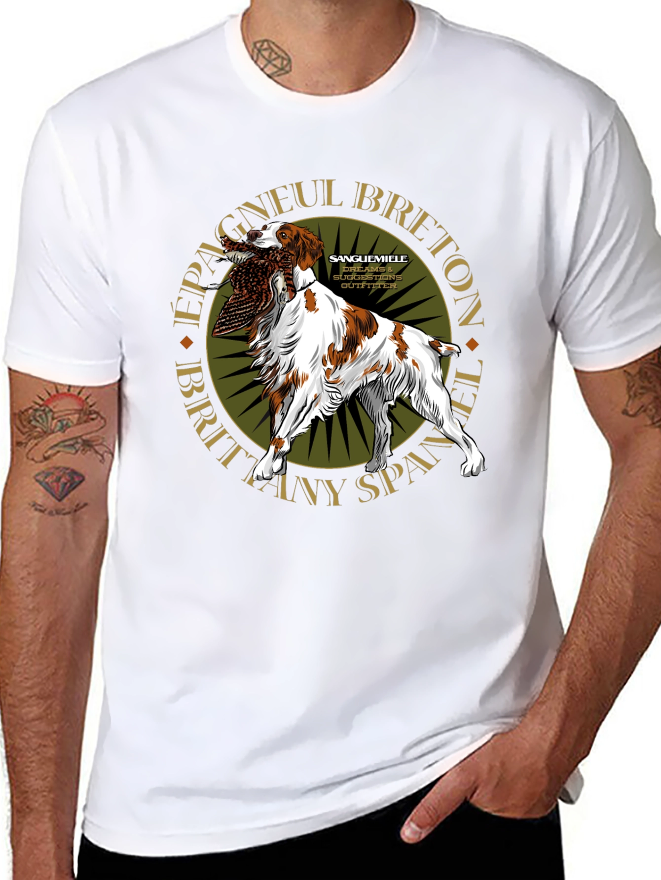 Epagneul Breton T-Shirt: Brittany Spaniel Hunting Tee