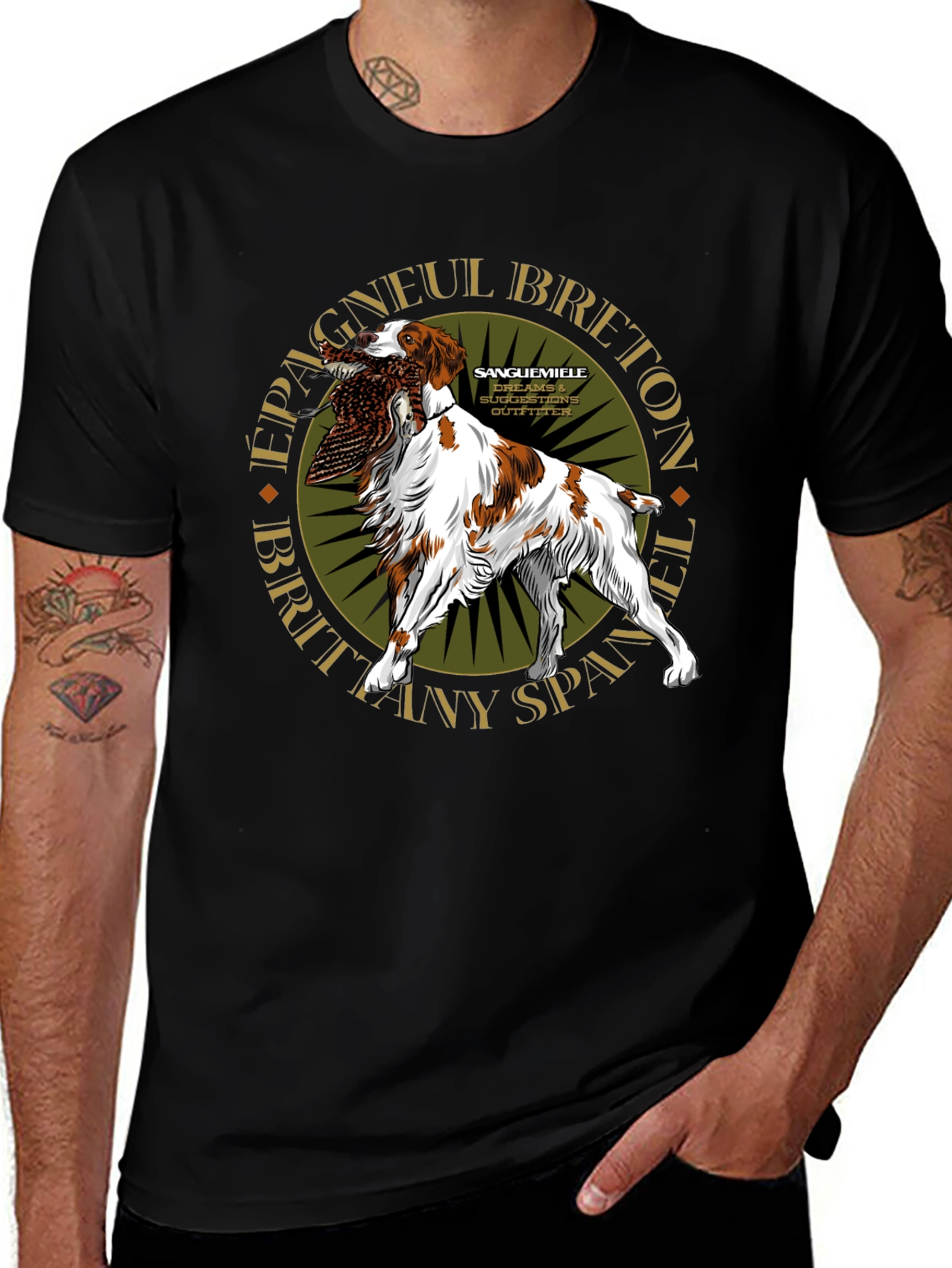 Epagneul Breton T-Shirt: Brittany Spaniel Hunting Tee