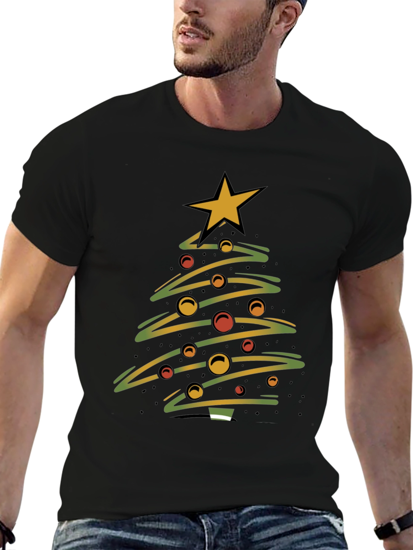 Christmas Tree Graphic Tee - Holiday Style