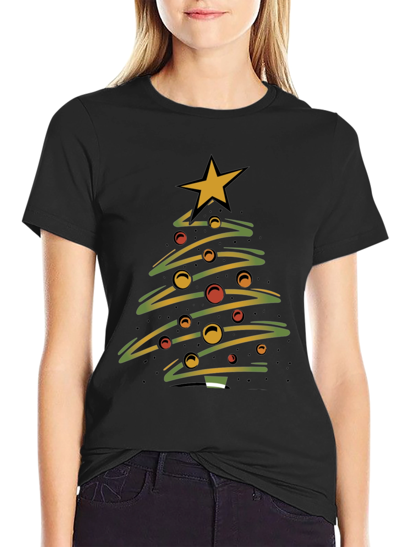 Christmas Tree Graphic Tee - Holiday Style