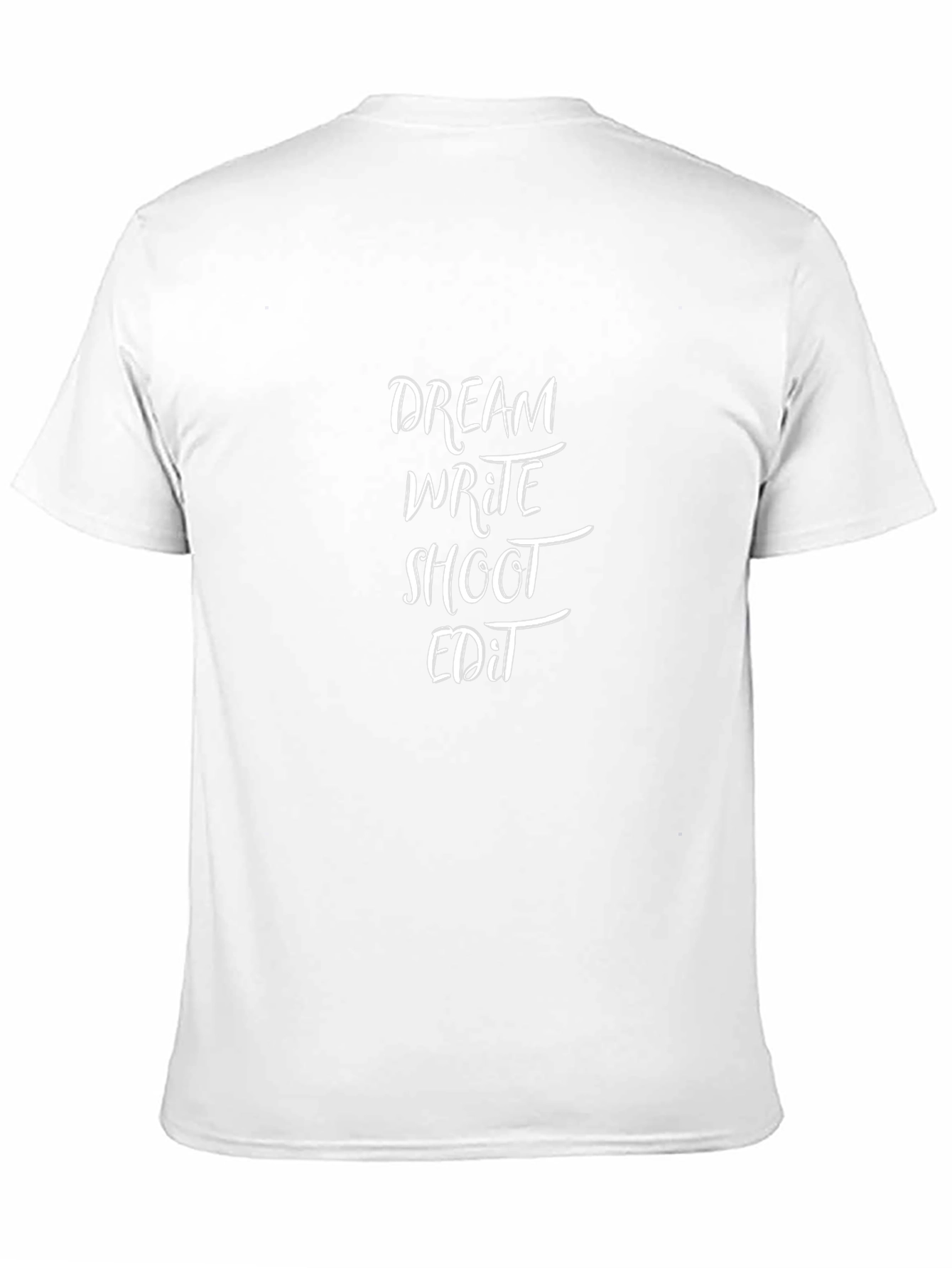 Dream Write Shoot Edit Black Crew Neck T-Shirt